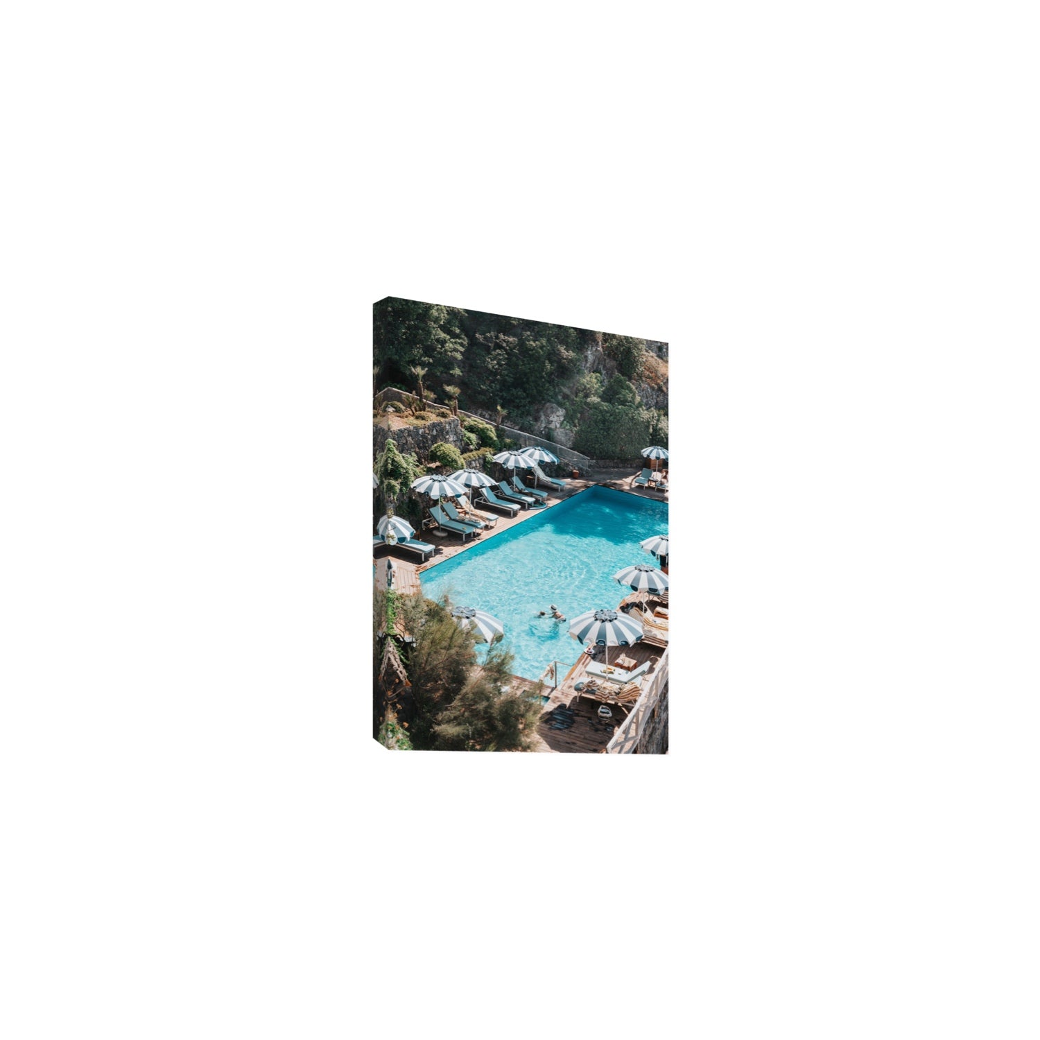 Poolside Paradise fine art print, Ischia, Italy, Medium, Stretched Canvas