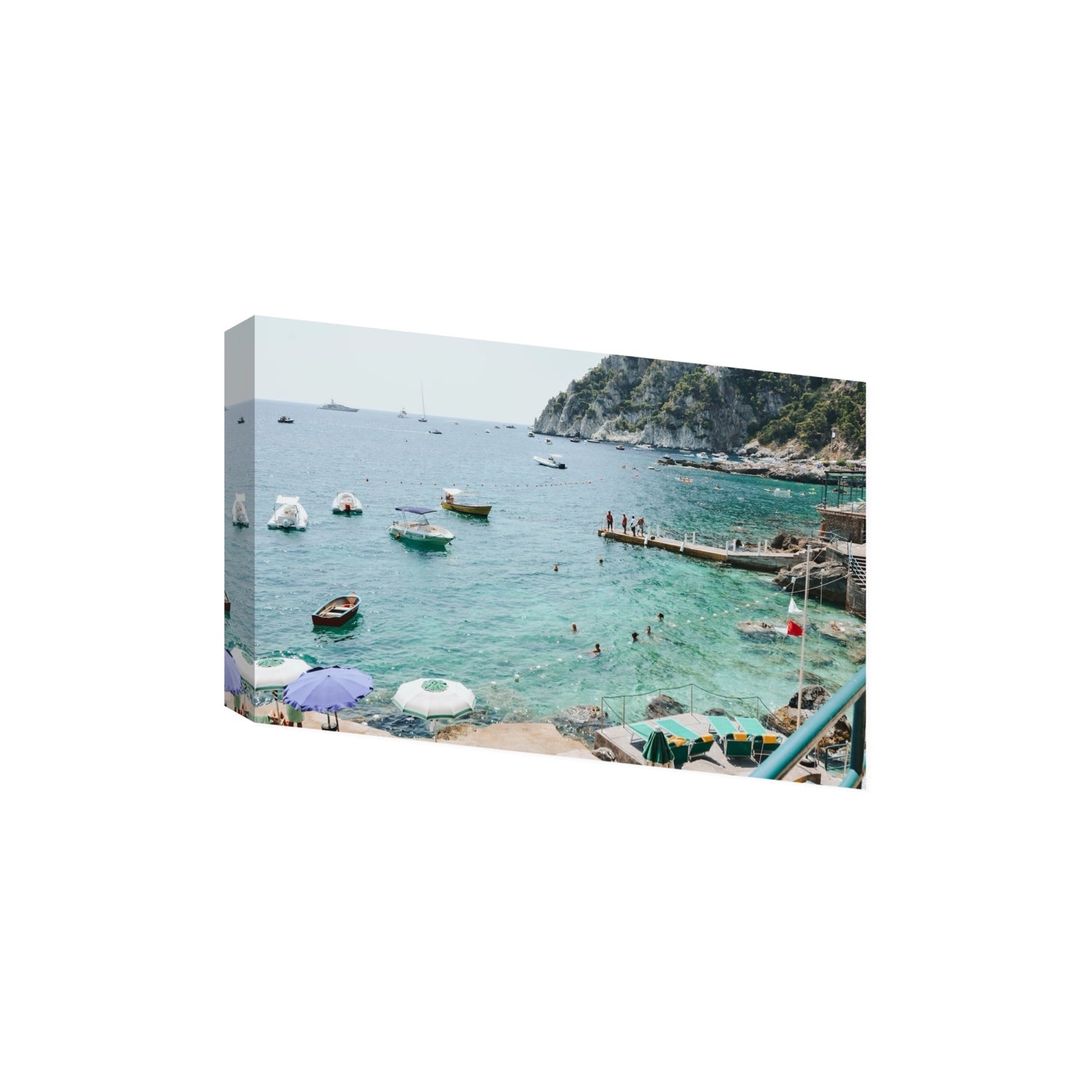 Delizia Pomeridiana Capri coastal wall art Medium stretched canvas print