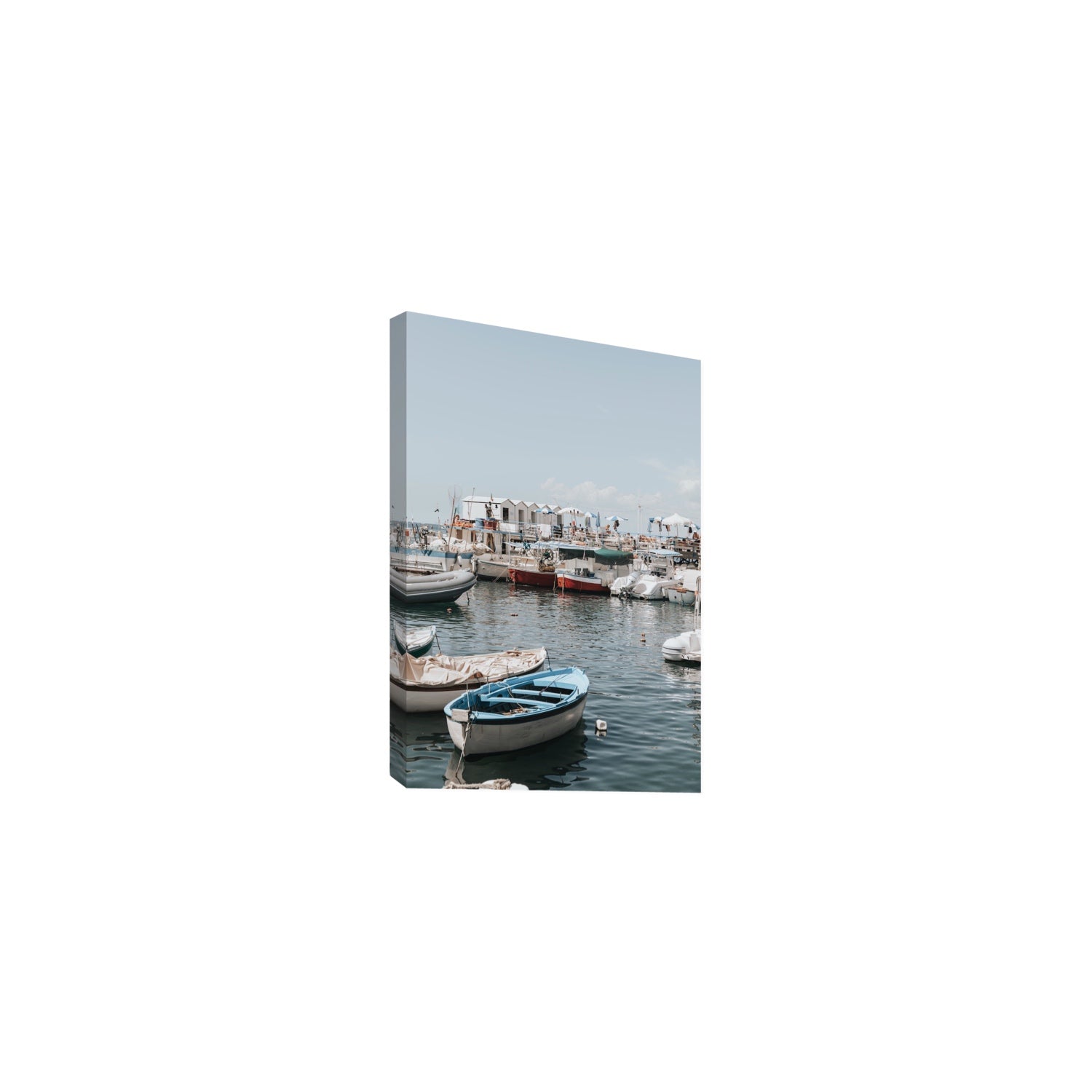 Harbour Hues Sorrento coastal Carousel wall art Medium stretched canvas print
