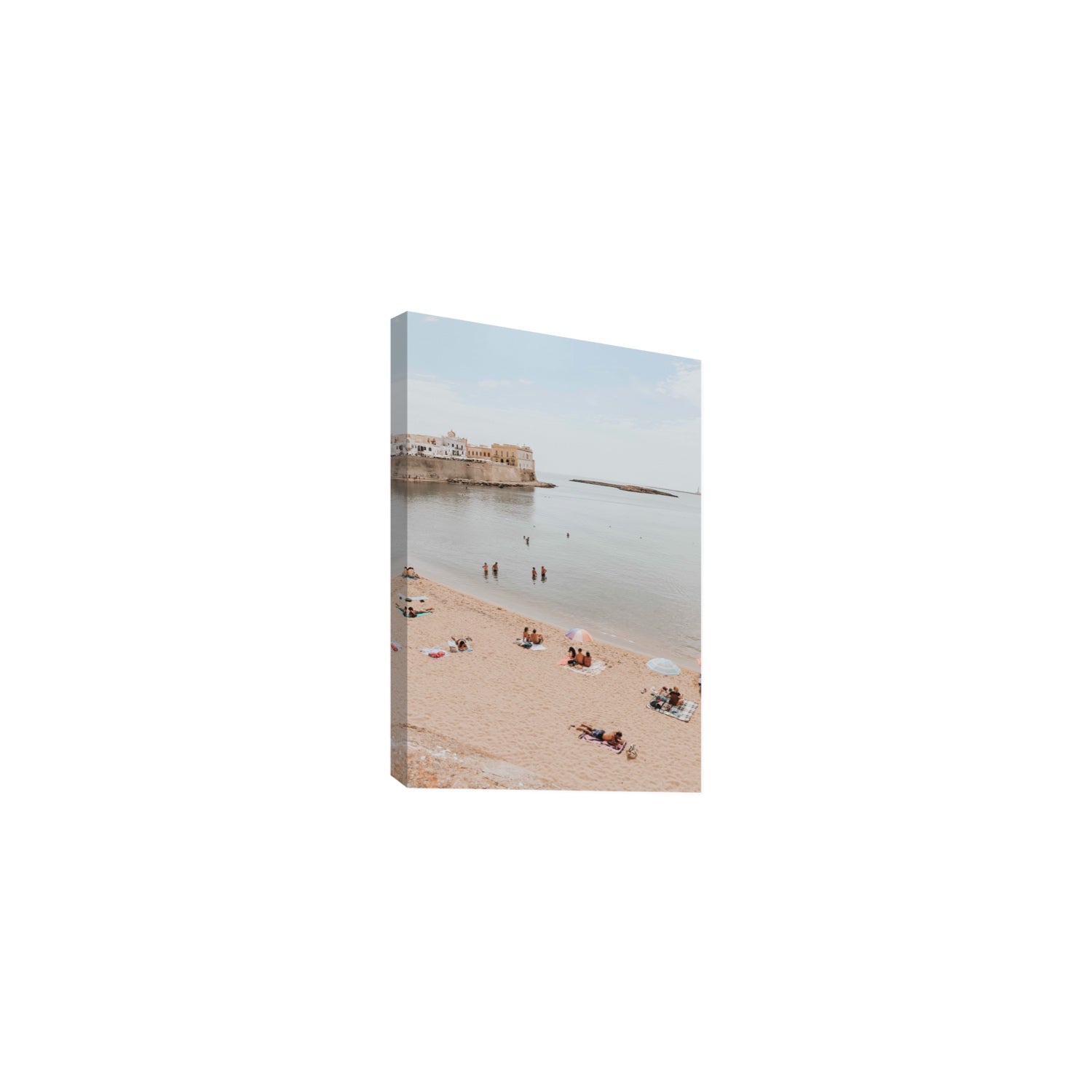 Spiaggia della Purita Puglia coastal art print Medium stretched canvas print