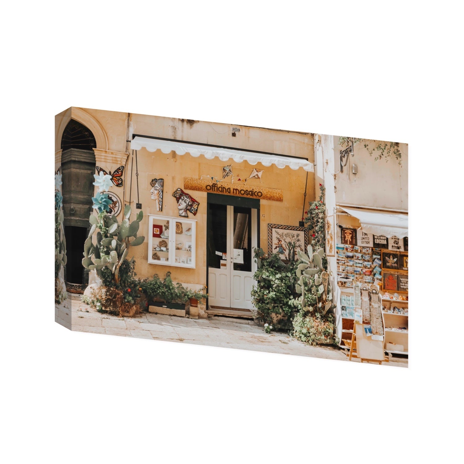 Mosaic Workshop Puglia Italian wall art Statement stretched canvas print