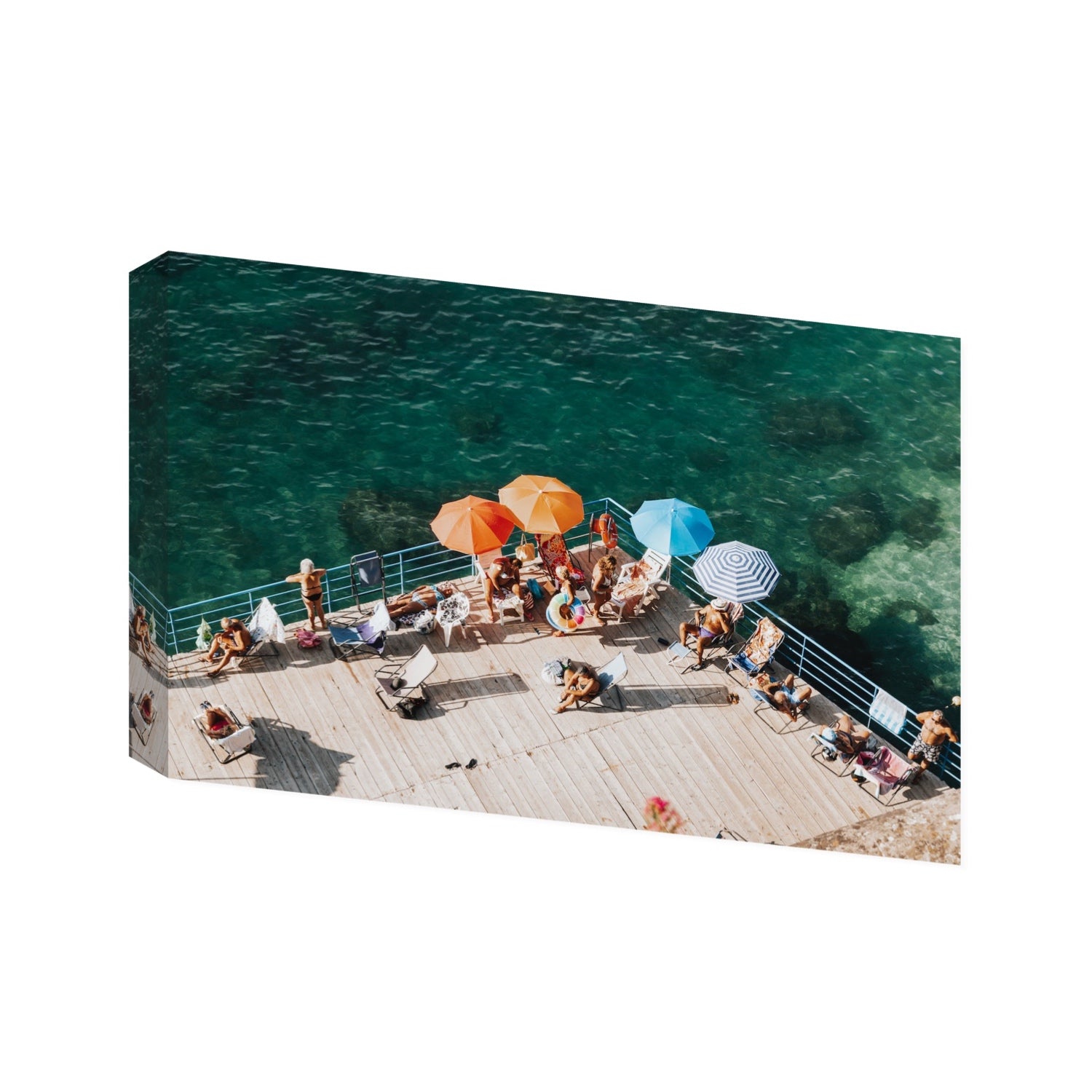 Il Dolce Far Niente Sorrento coastal wall art Statement stretched canvas print
