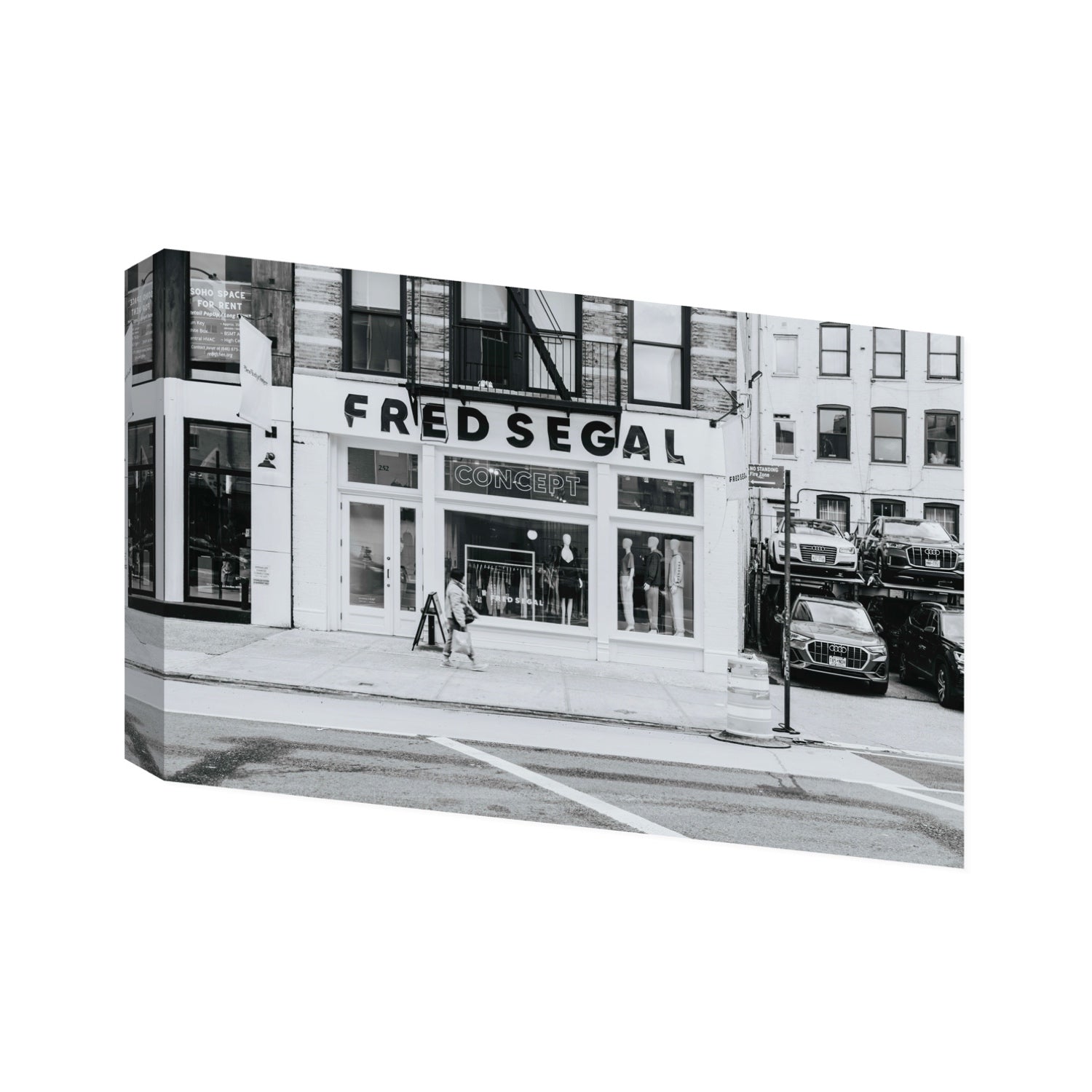 Noir York New York NYC Black & White wall art Statement stretched canvas print