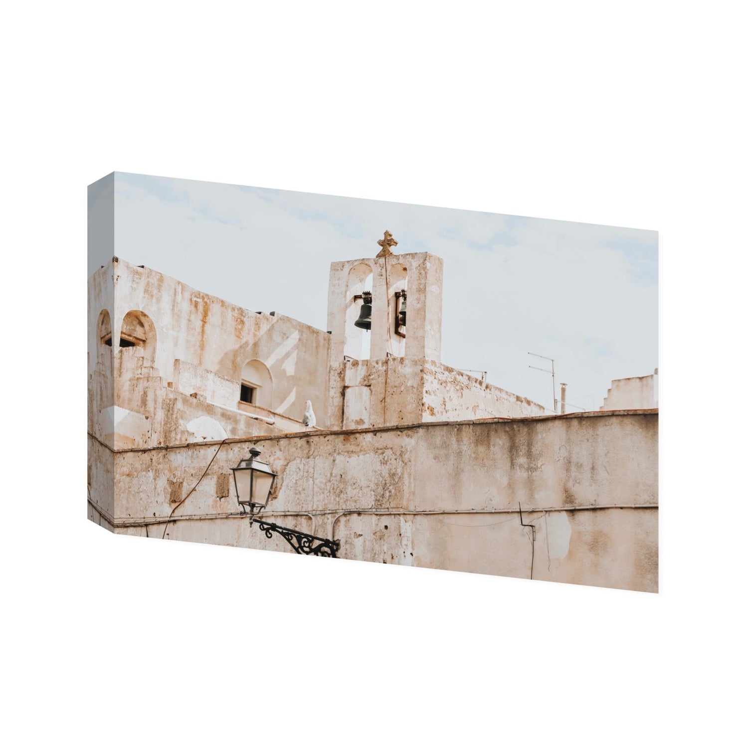 Ancient Bells Puglia Gallipoli Italian wall art Statement stretched canvas print