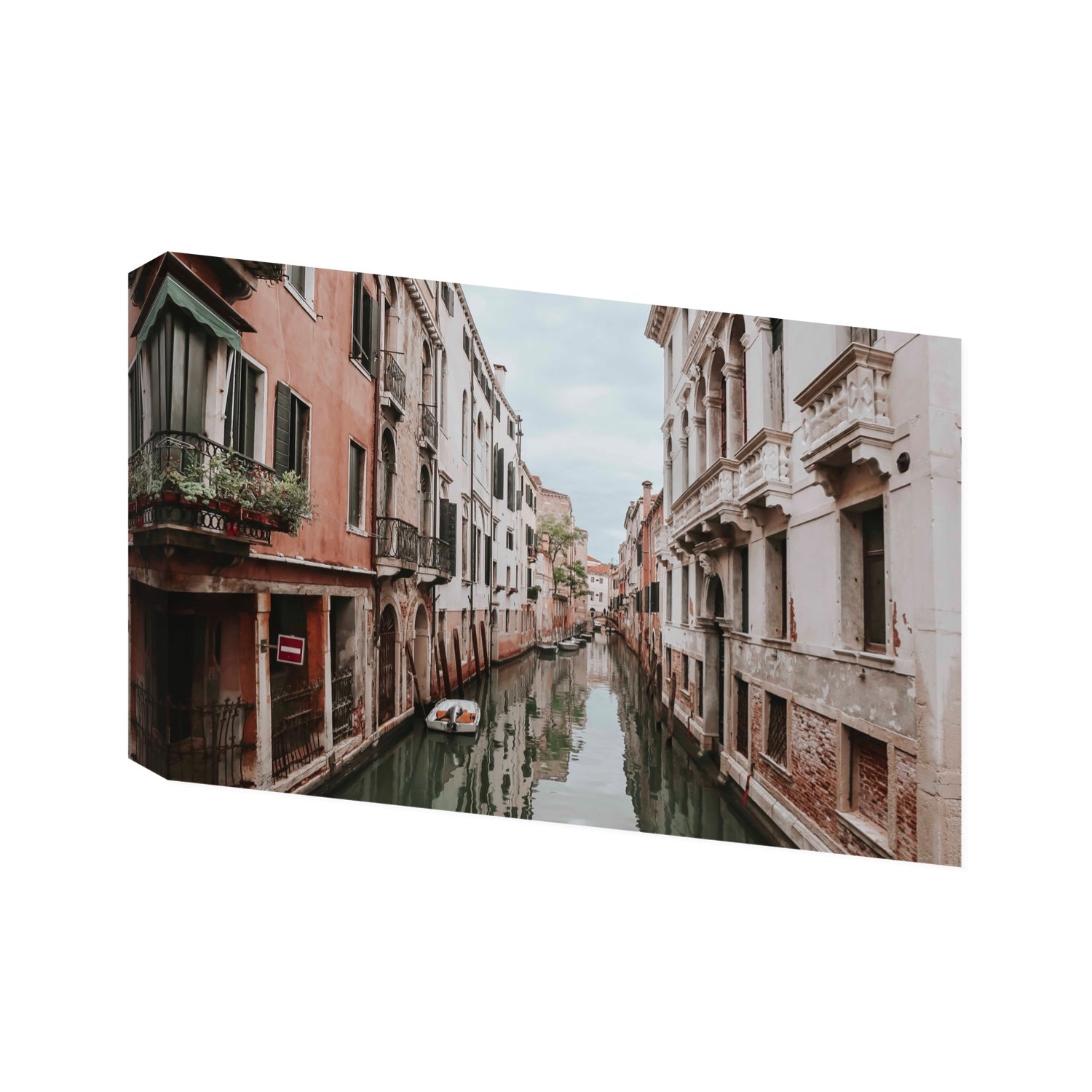 The Floating City Venice Canal Italian decor wall art Statement stretched canvas print