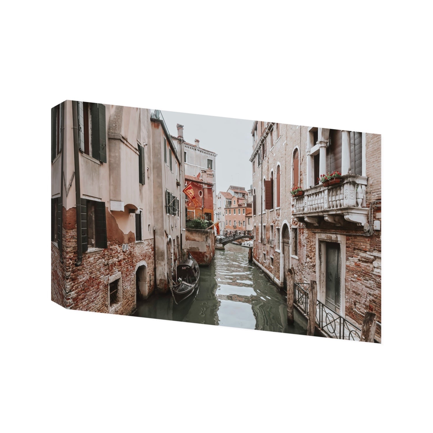 Venetian Gothic Venice Canal Italian wall art Statement stretched canvas print