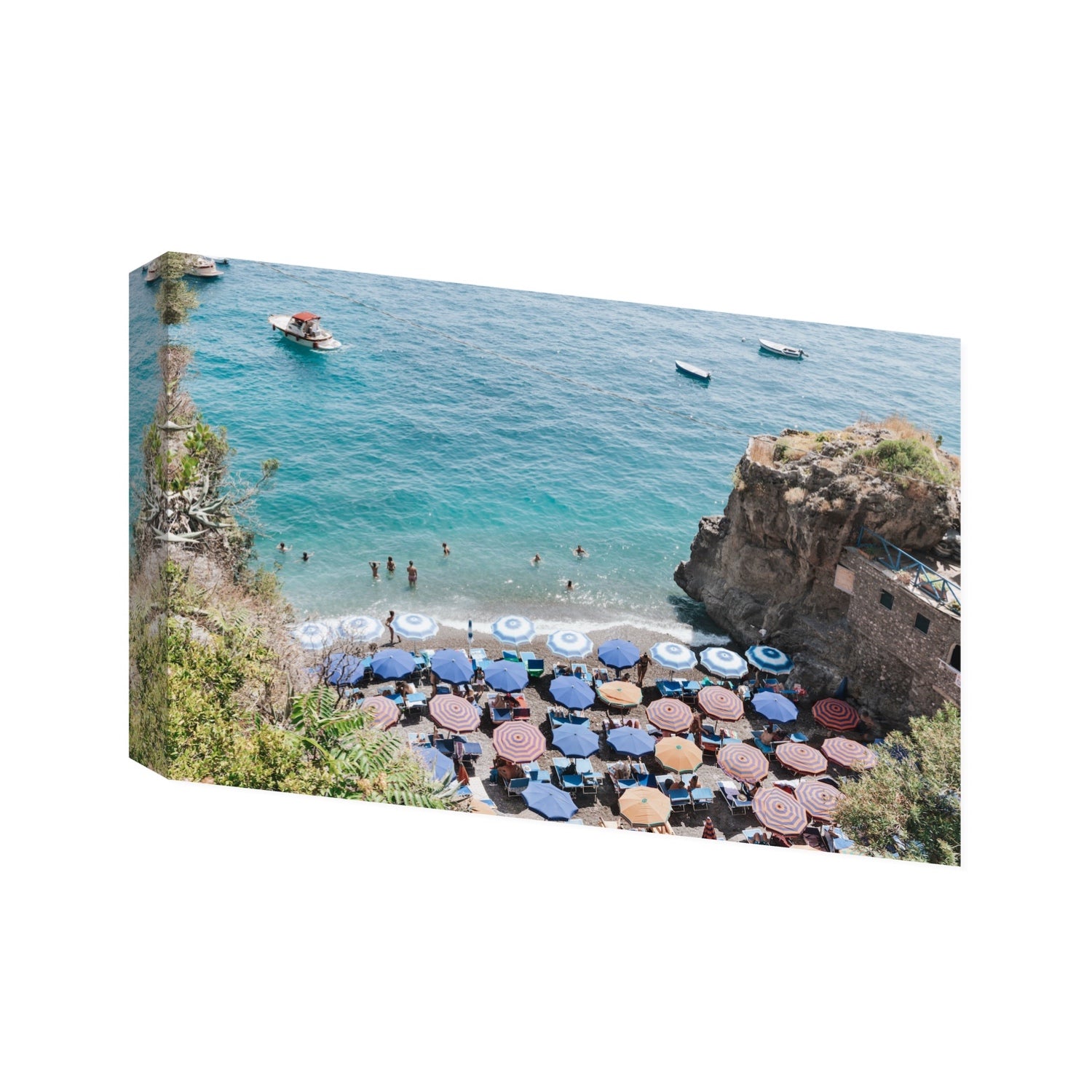 The Cove fine art print, Positano, Italy, Statement, Stretched Canvas