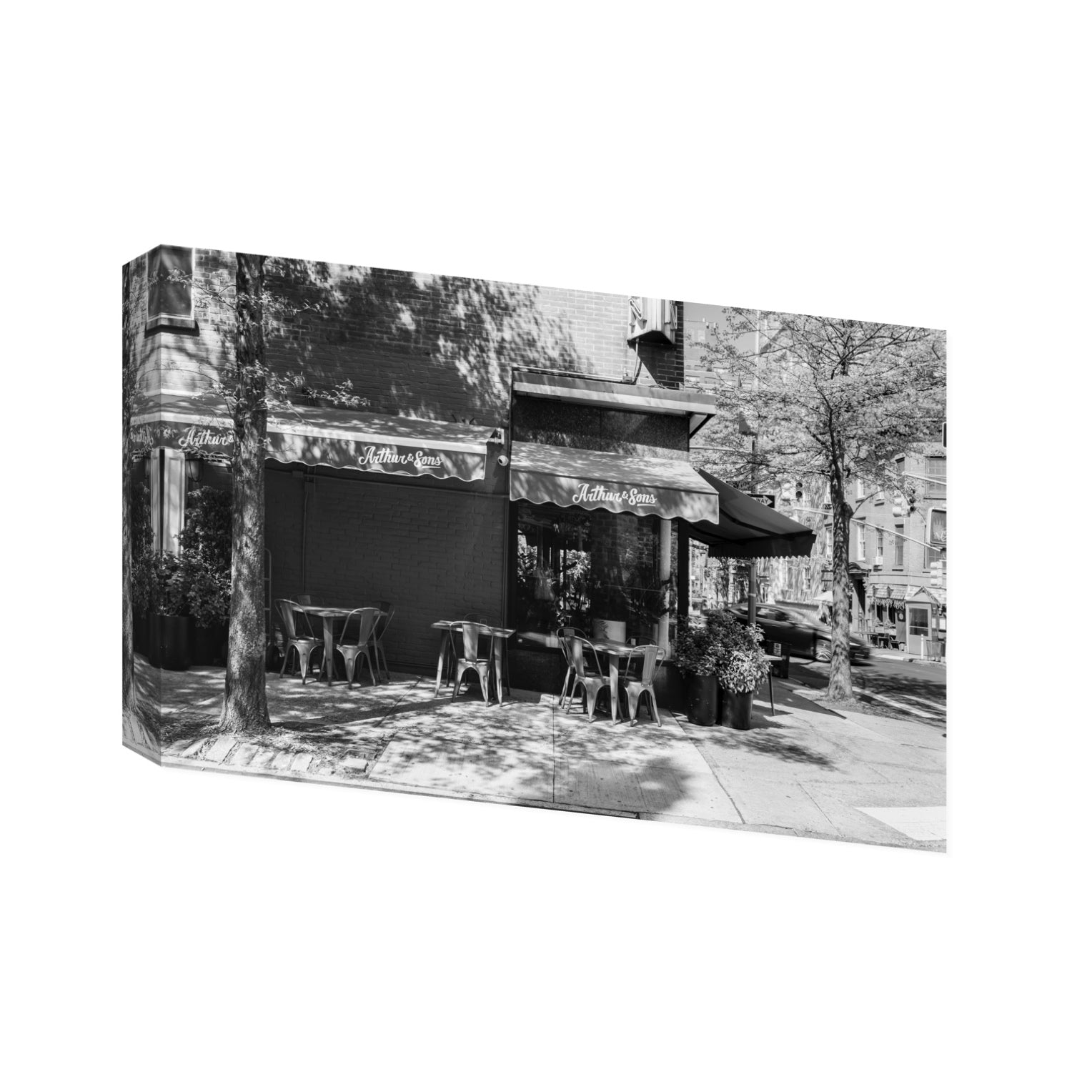 Arthur's Corner New York NYC Restaurant wall art Statement stretched canvas print