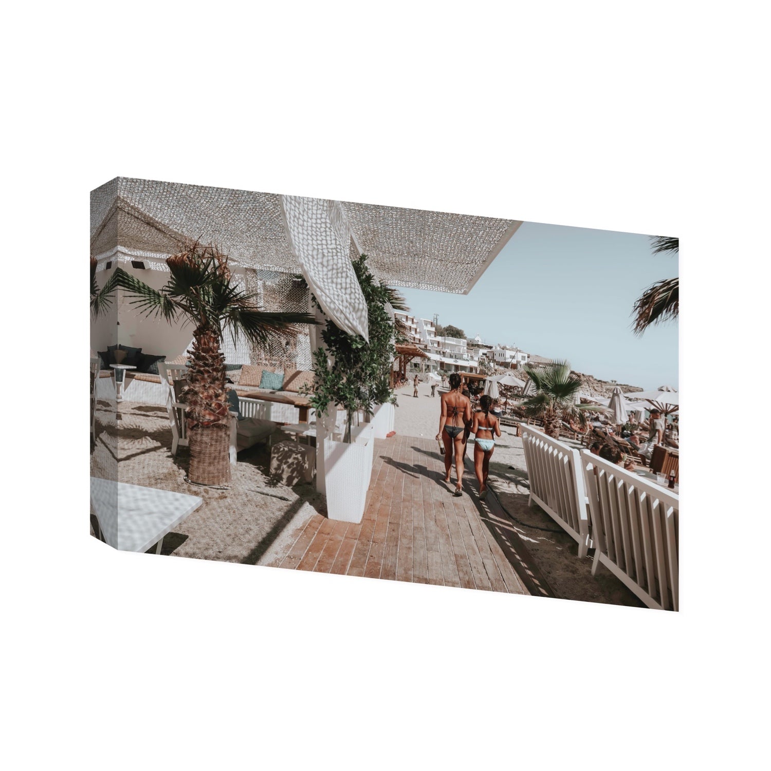Mitera Kori Mykonos Greek island wall art Statement stretched canvas print