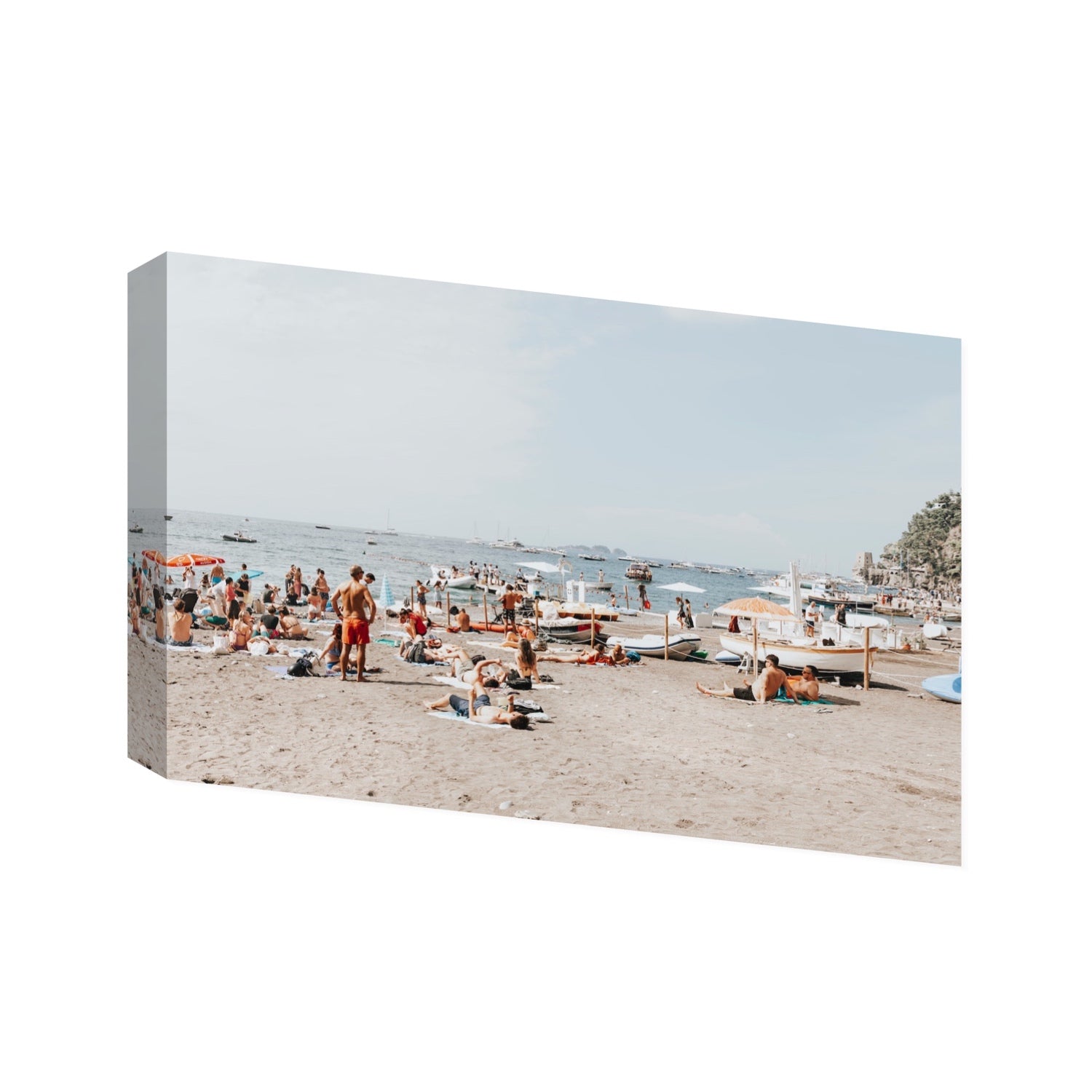 Beachy Vibes fine art print, Positano, Italy, Statement, Stretched Canvas
