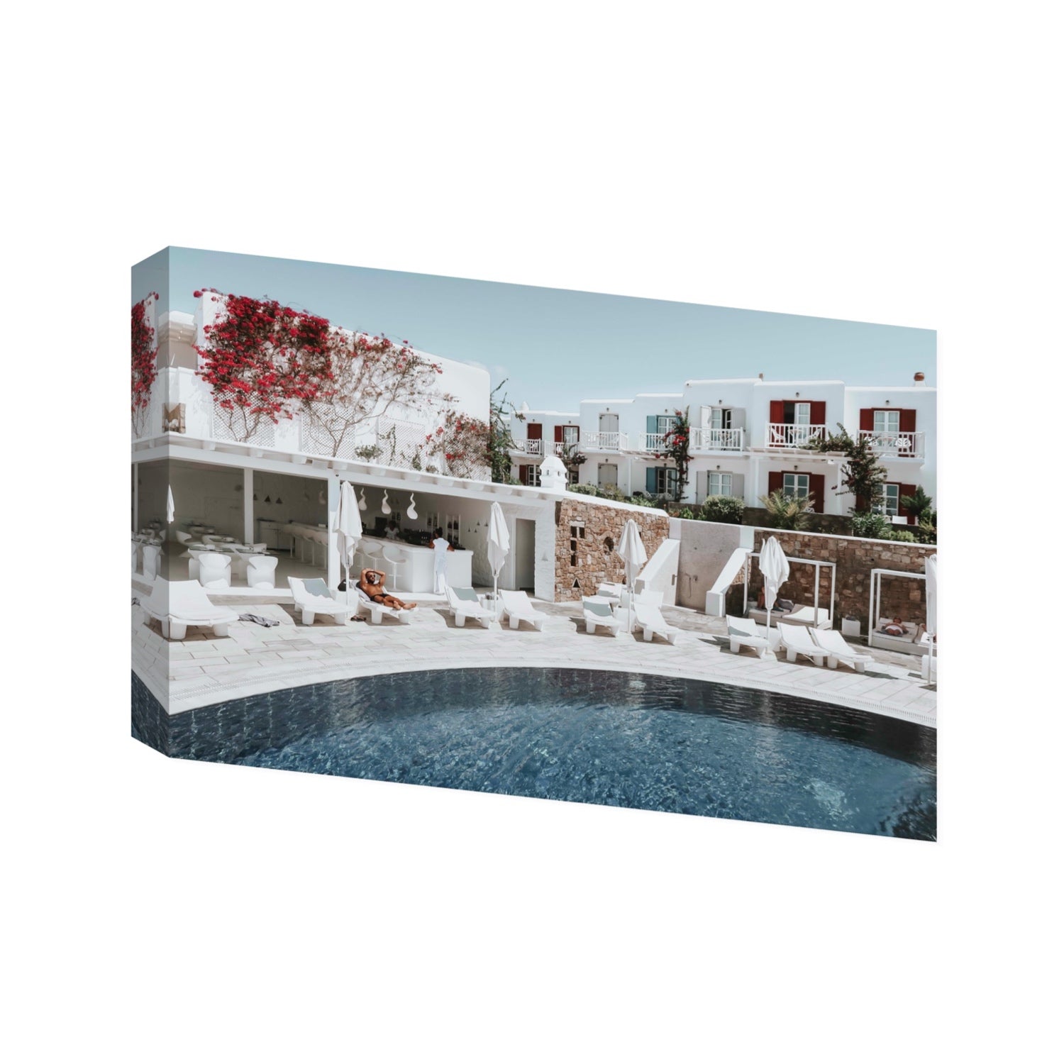 Got The First Lounge fine art print, Mykonos, Greece, Statement, Stretched Canvas