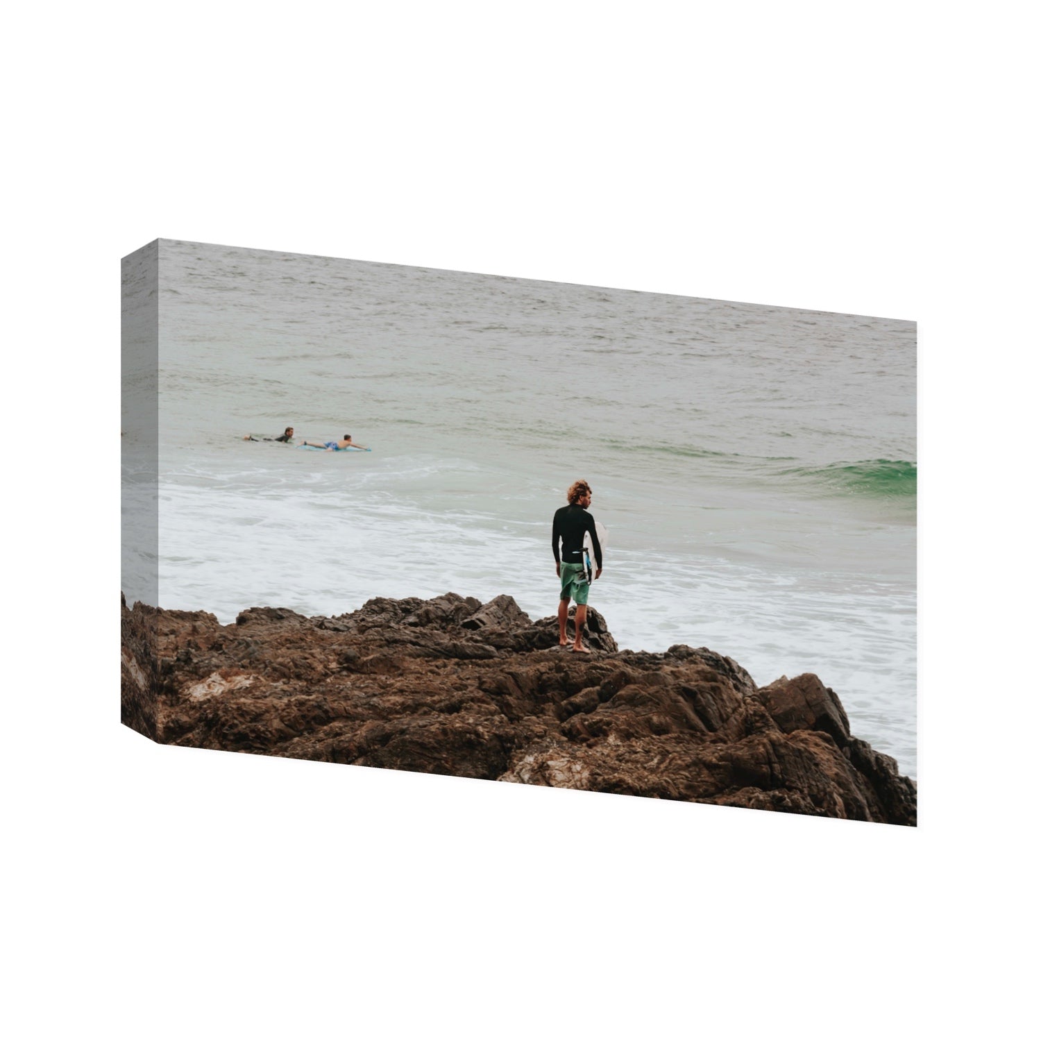 Let The Sea Set You Free Byron Bay Surf wall art Statement stretched canvas print