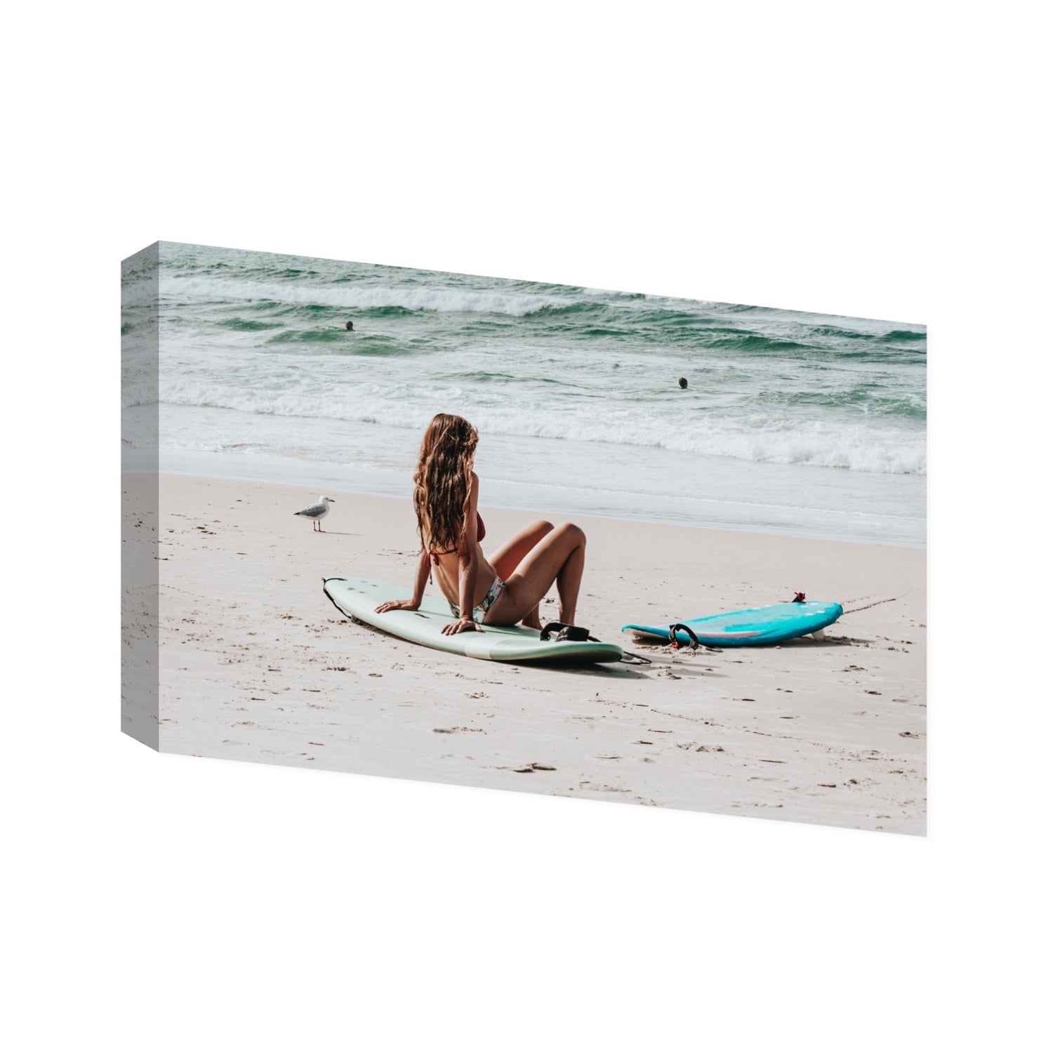 Ciao Bella Byron Bay Surf coastal wall art Statement stretched canvas print