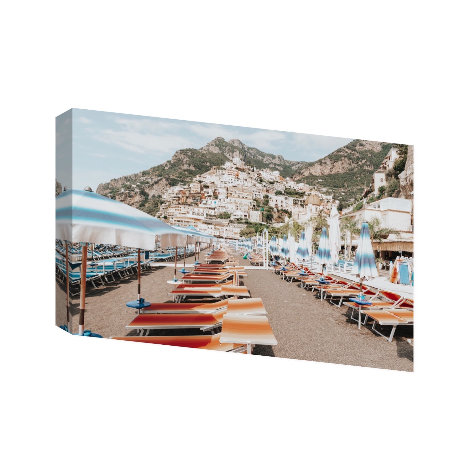Spiaggia Grande fine art print, Positano, Italy, Statement, Stretched Canvas
