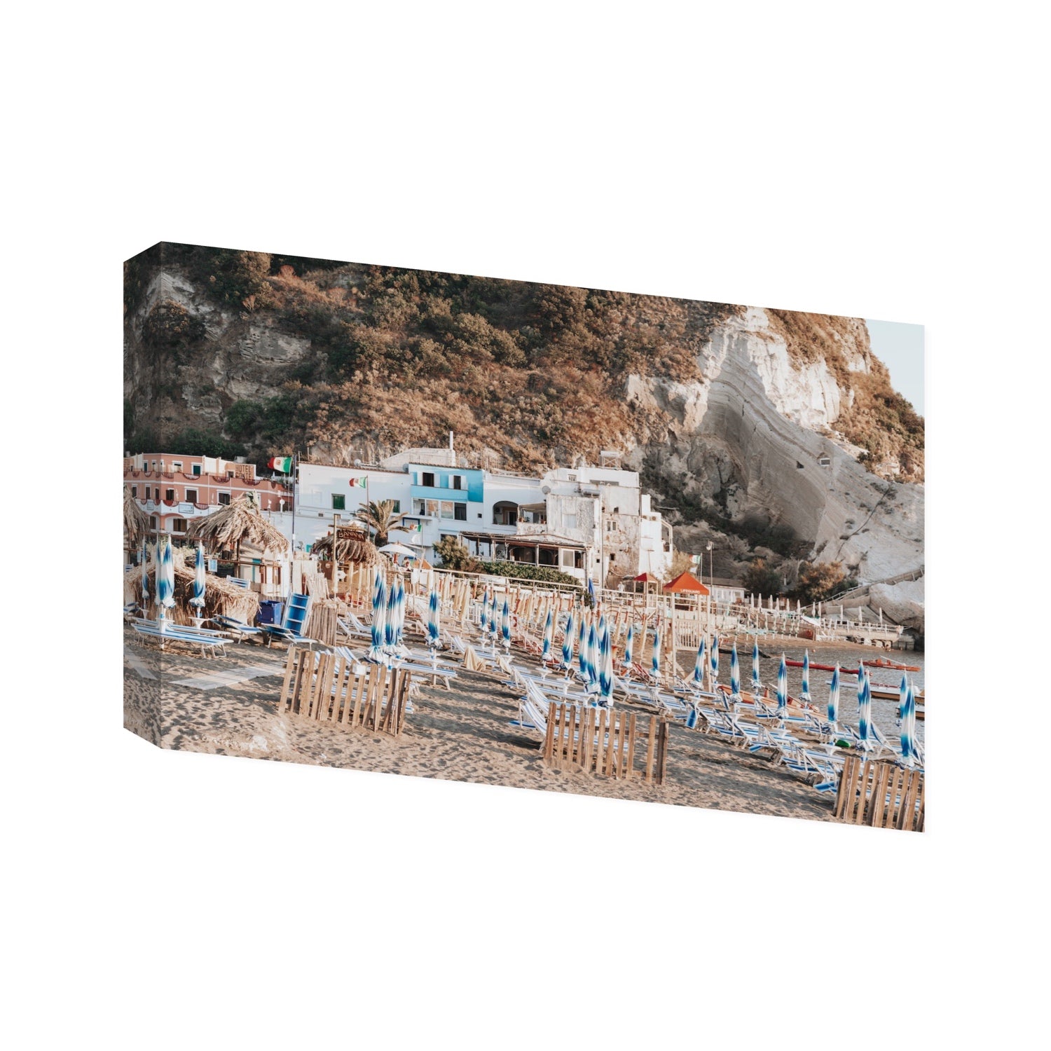 Sant' Angelo Ischia Italian coastal wall art Statement stretched canvas print