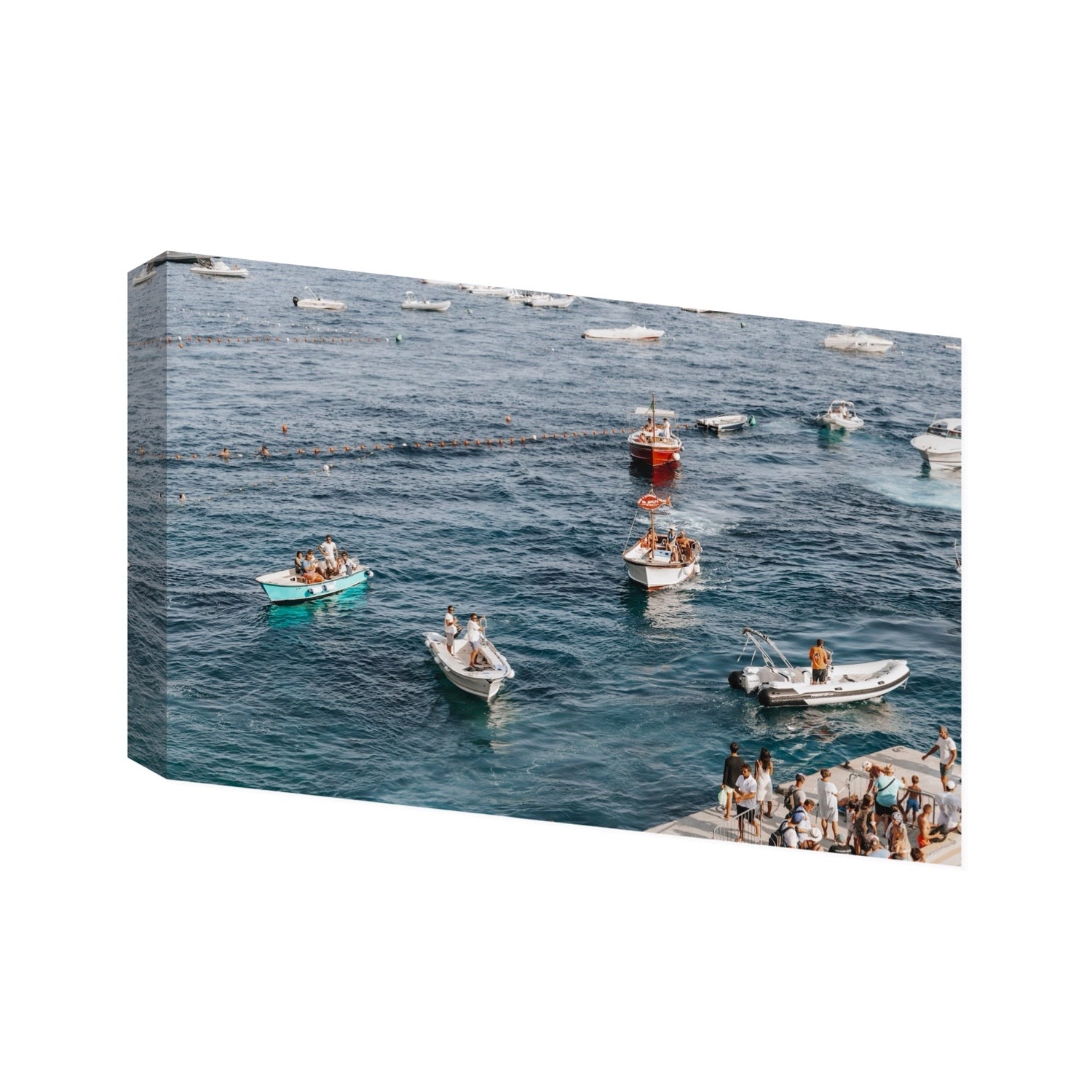 Nautical Parade Positano wall art Statement stretched canvas print