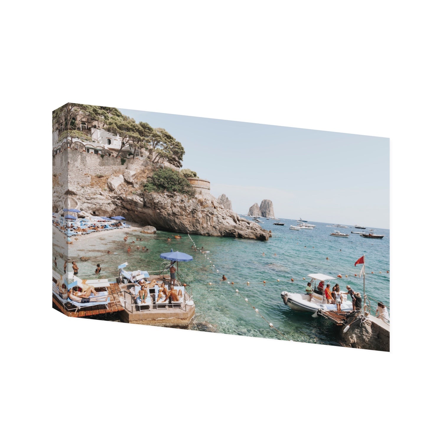 Torre Saracena fine art print, Capri, Italy, Statement, Stretched Canvas