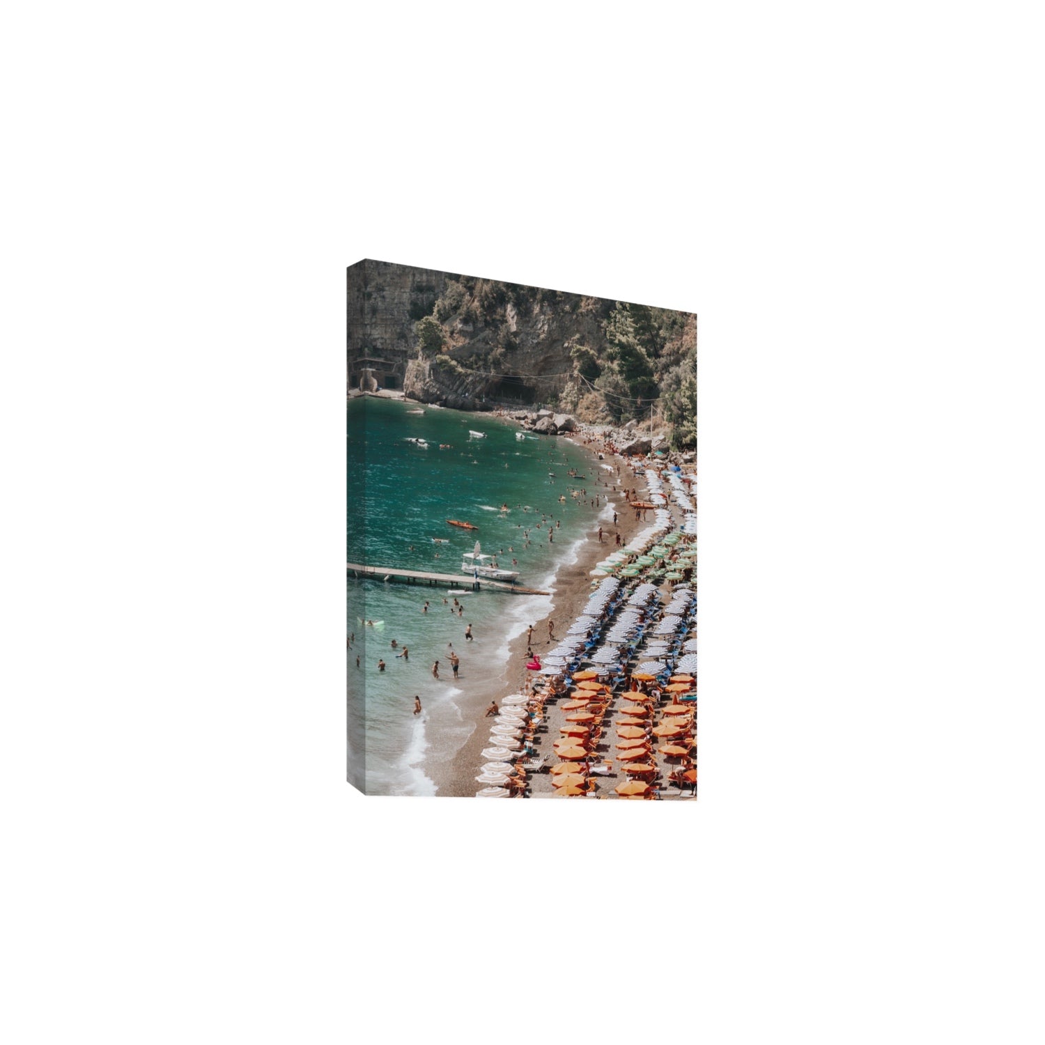 Ocean's Playground Positano decor wall art Large stretched canvas print