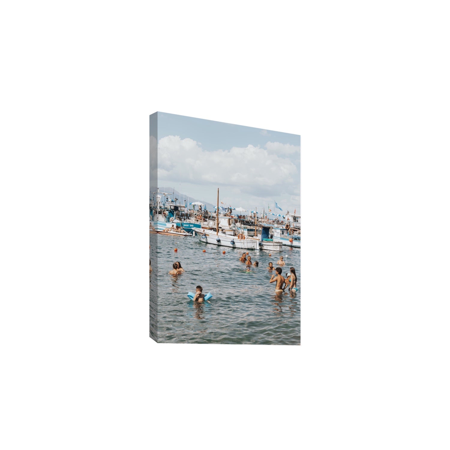 Vacanze Italiane Sorrento Italian coastal wall art Large stretched canvas print