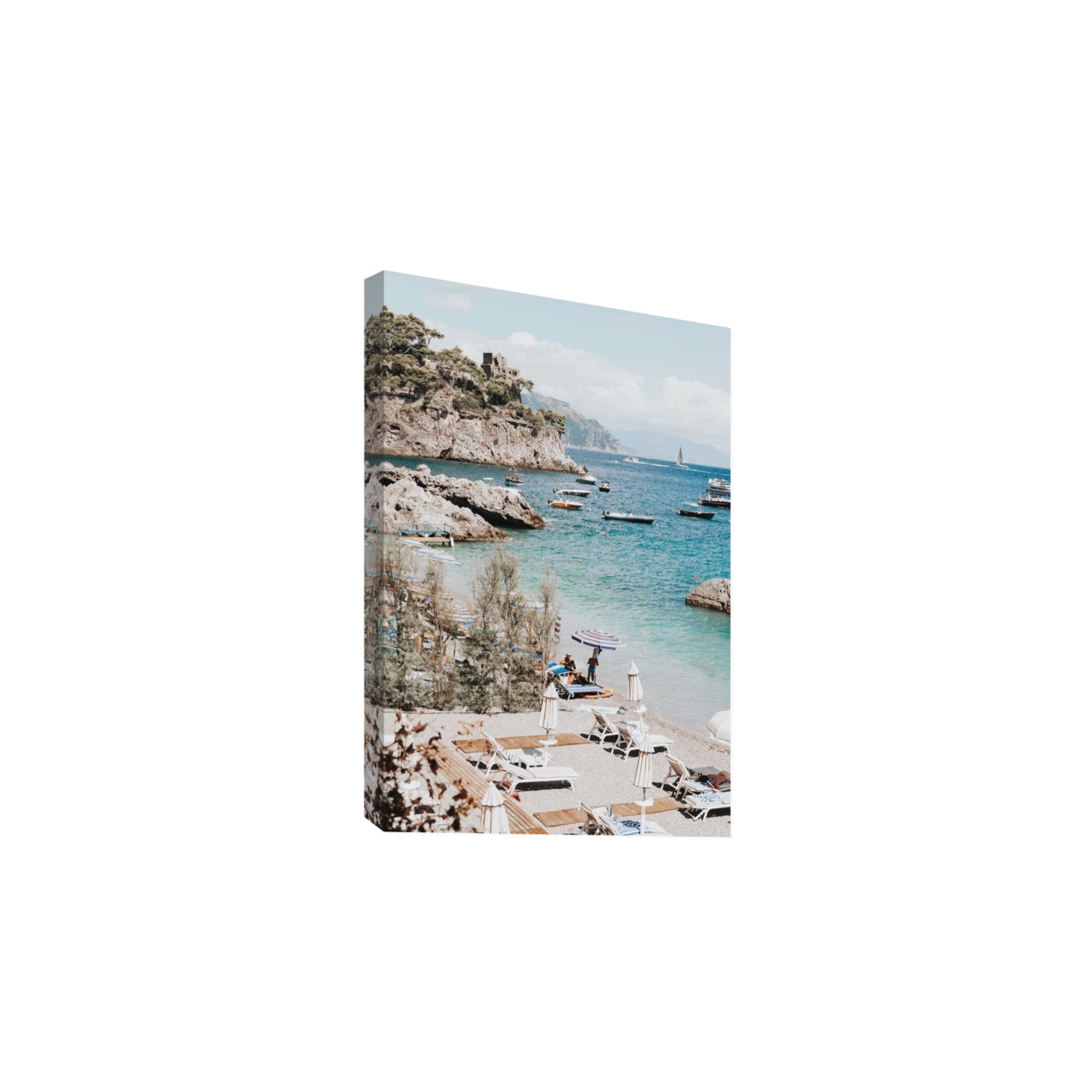 Sizzling Summer Days Amalfi coastal wall art Large stretched canvas print