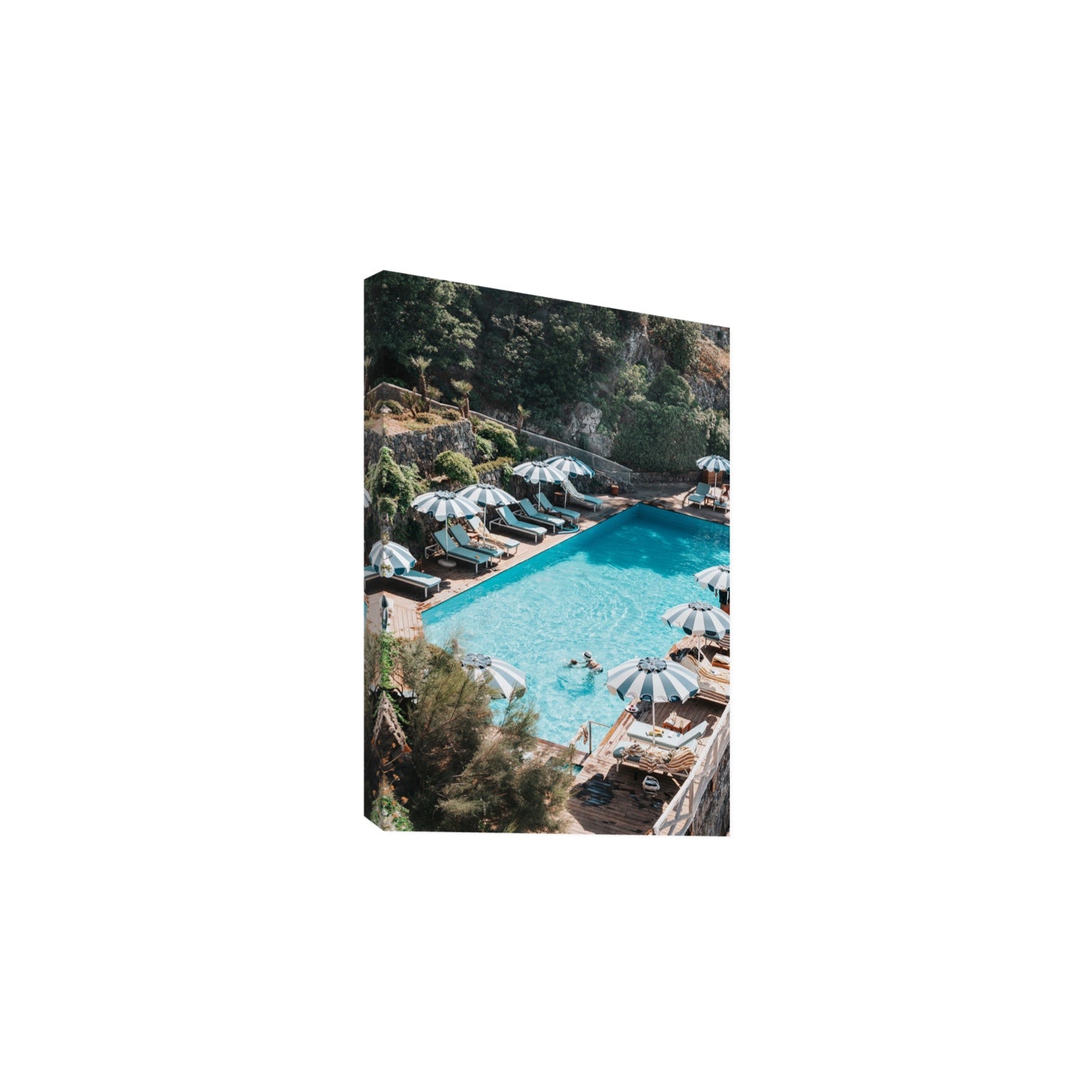 Poolside Paradise fine art print, Ischia, Italy, Large, Stretched Canvas