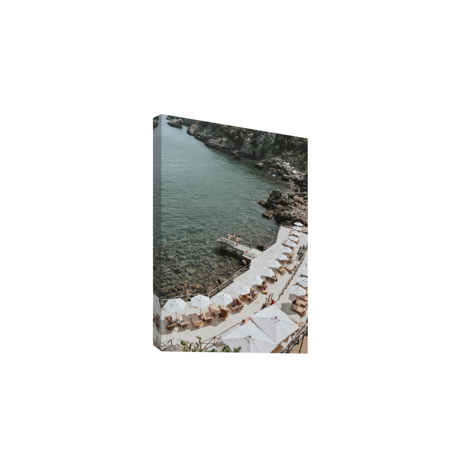Pier Perspectives Tuscany coastal Italian wall art Large stretched canvas print