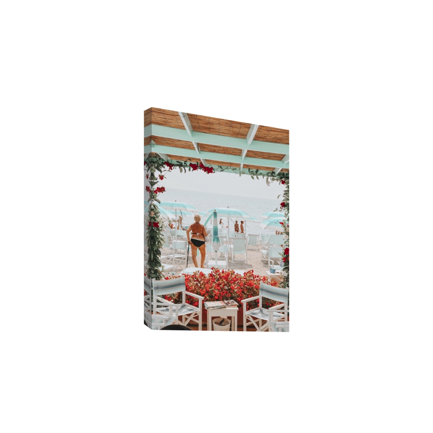 Nonna's Italian Escape Alassio Italian wall art Large stretched canvas print