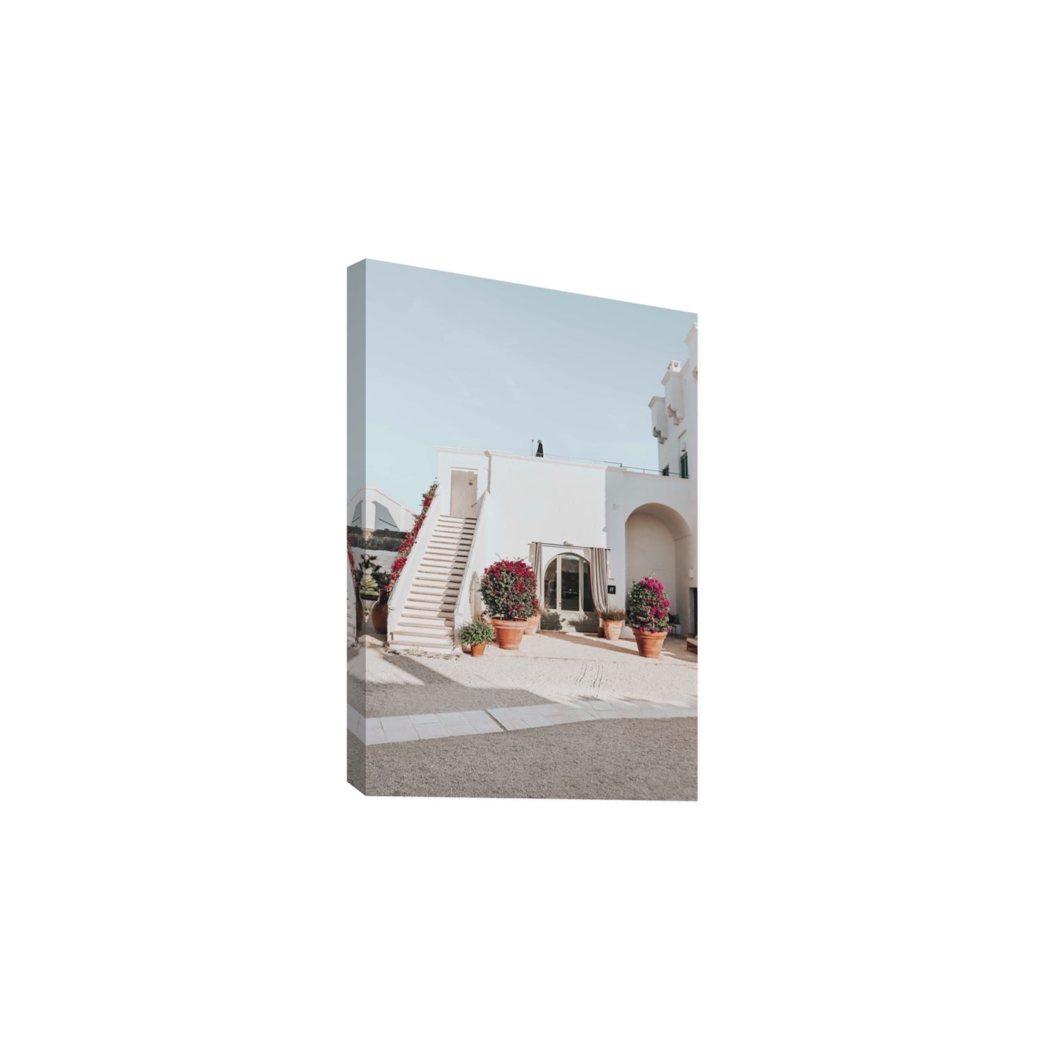 Scala Fiorita Puglia Mediterranean wall art Large stretched canvas print
