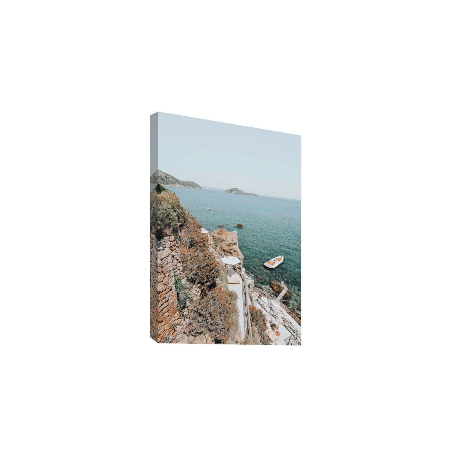 Front Row Seat Tuscany coastal wall art Large stretched canvas print