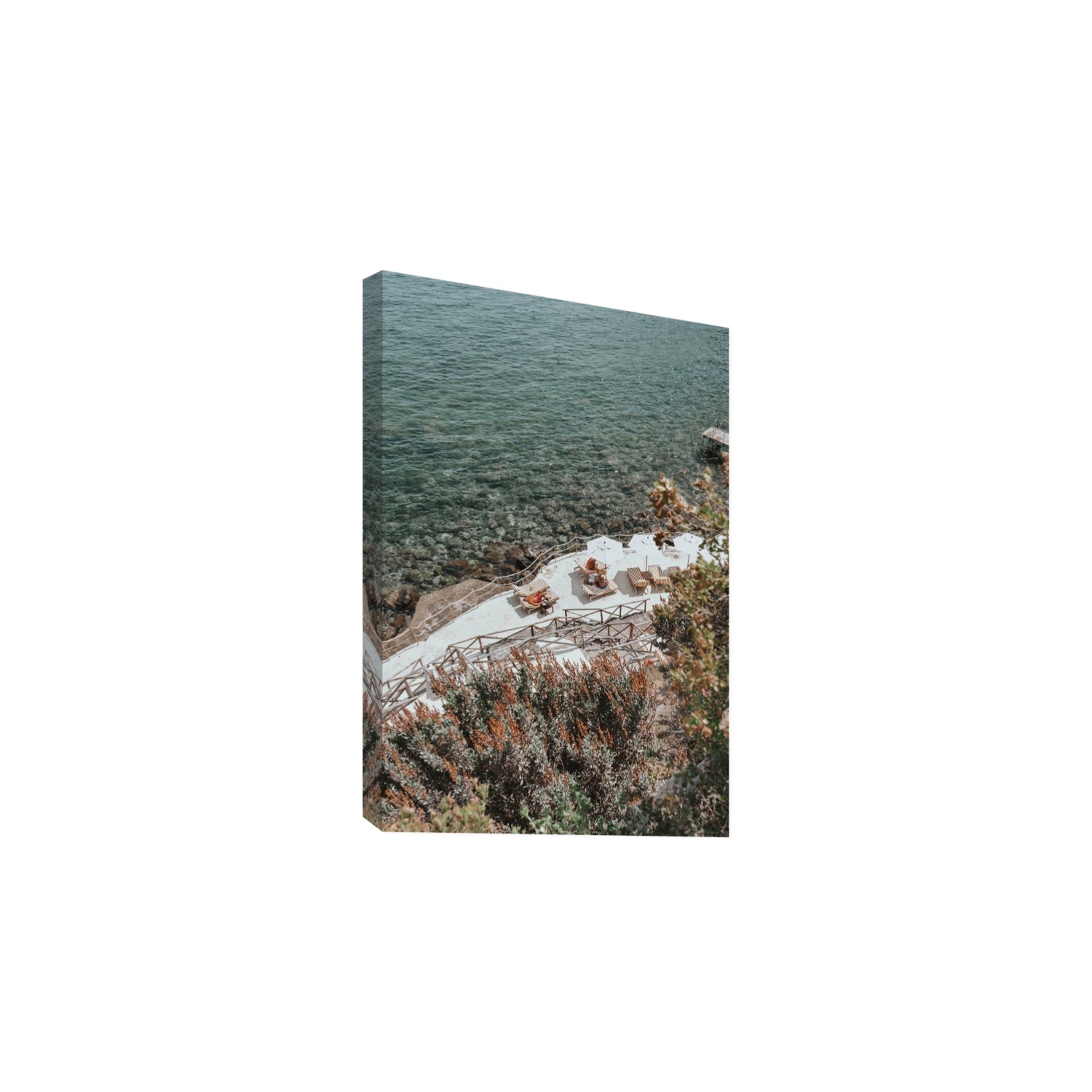 Hidden Gem Tuscany coastal wall art Large stretched canvas print