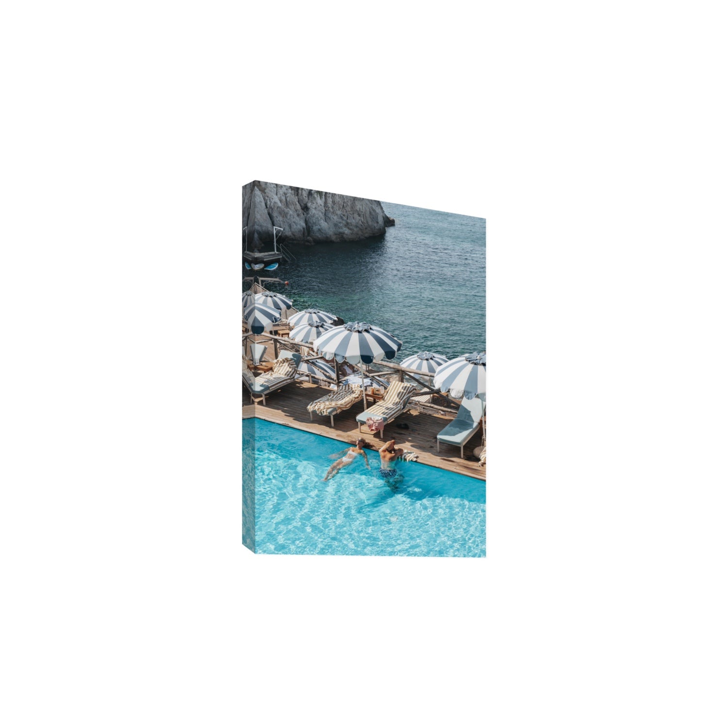 I'm Busy Ischia Italian coastal Mediterranean wall art Large stretched canvas print
