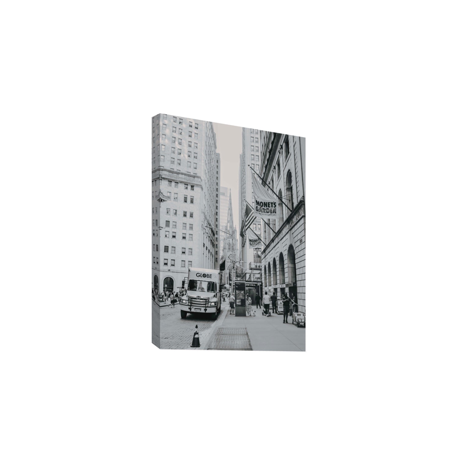 Metropolitan Monotone New York NYC Black & White wall art Large stretched canvas print