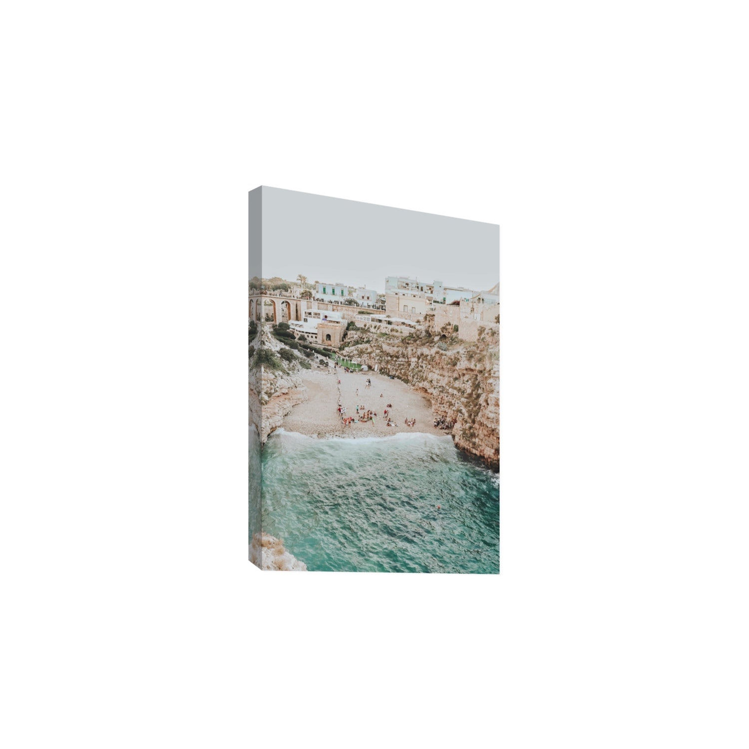 Polignano Vista Puglia coastal Italian beach fine art print Large stretched canvas print