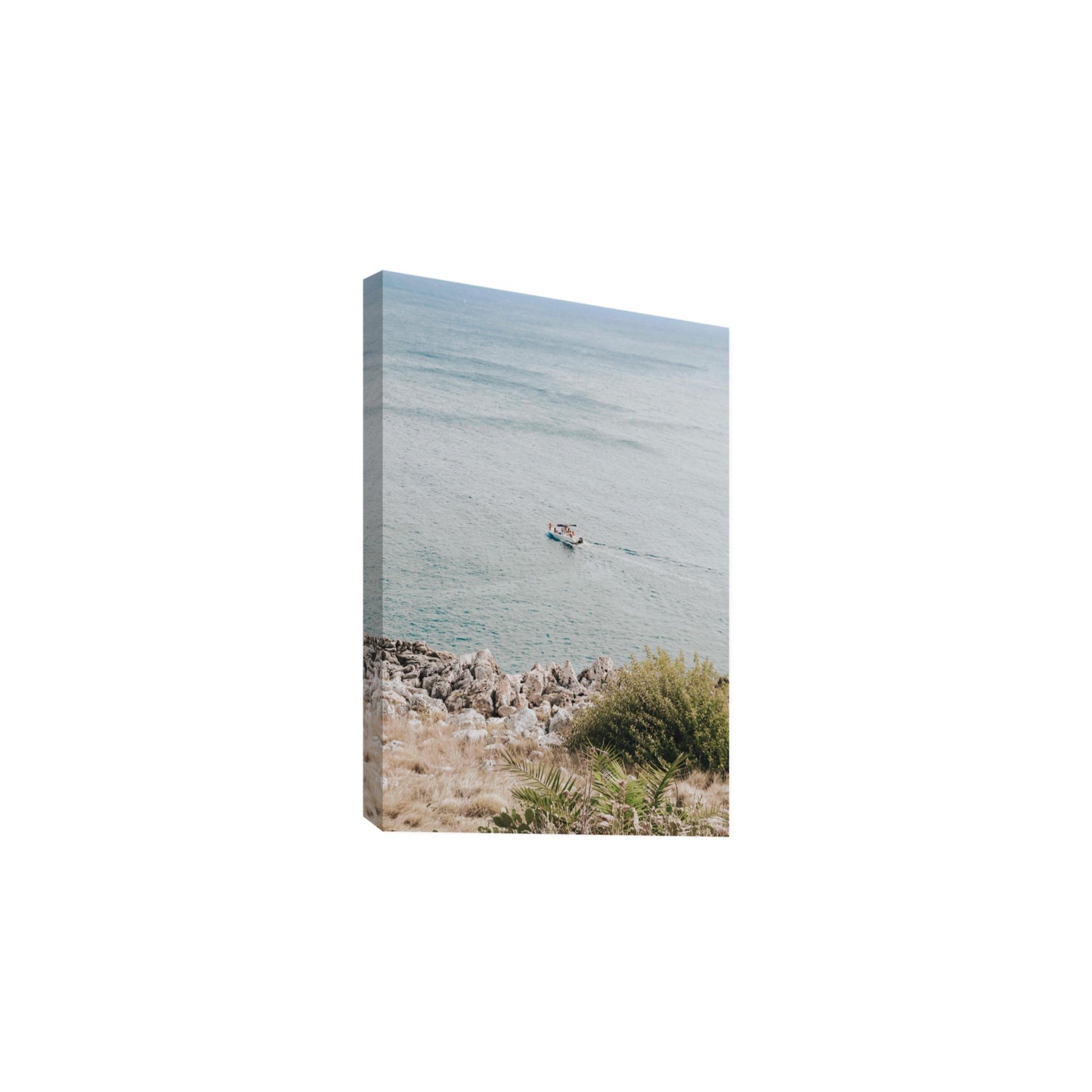 Puglian Departure Puglia coastal Italian wall art Large stretched canvas print