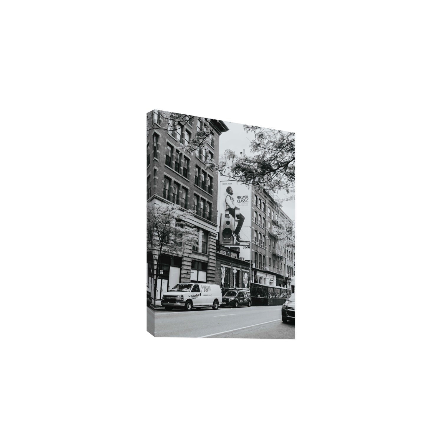 Forever Classic New York NYC Black & White wall art Large stretched canvas print