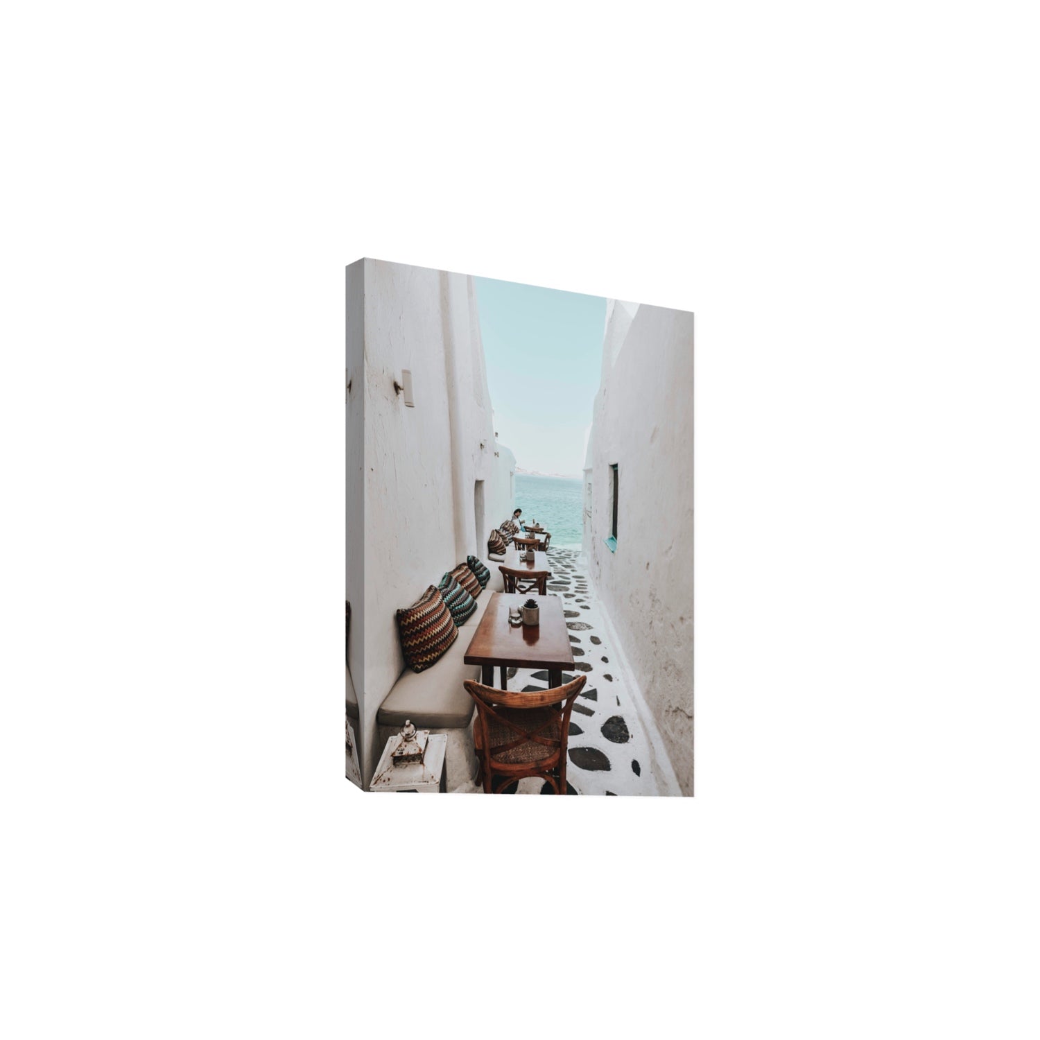 Trip Down Memory Lane fine art print, Mykonos, Greece, Large, Stretched Canvas
