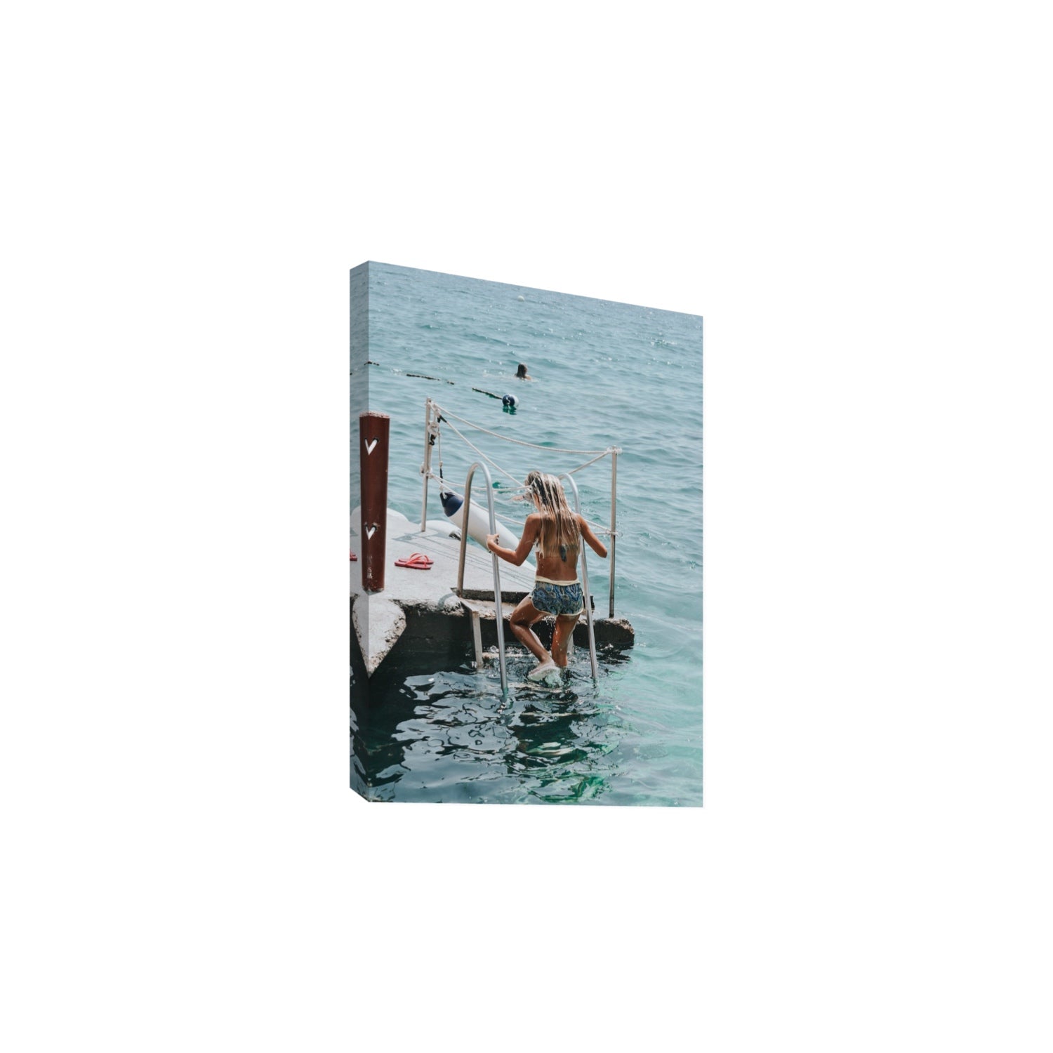 Little Mermaid Capri Mediterranean wall art Large stretched canvas print