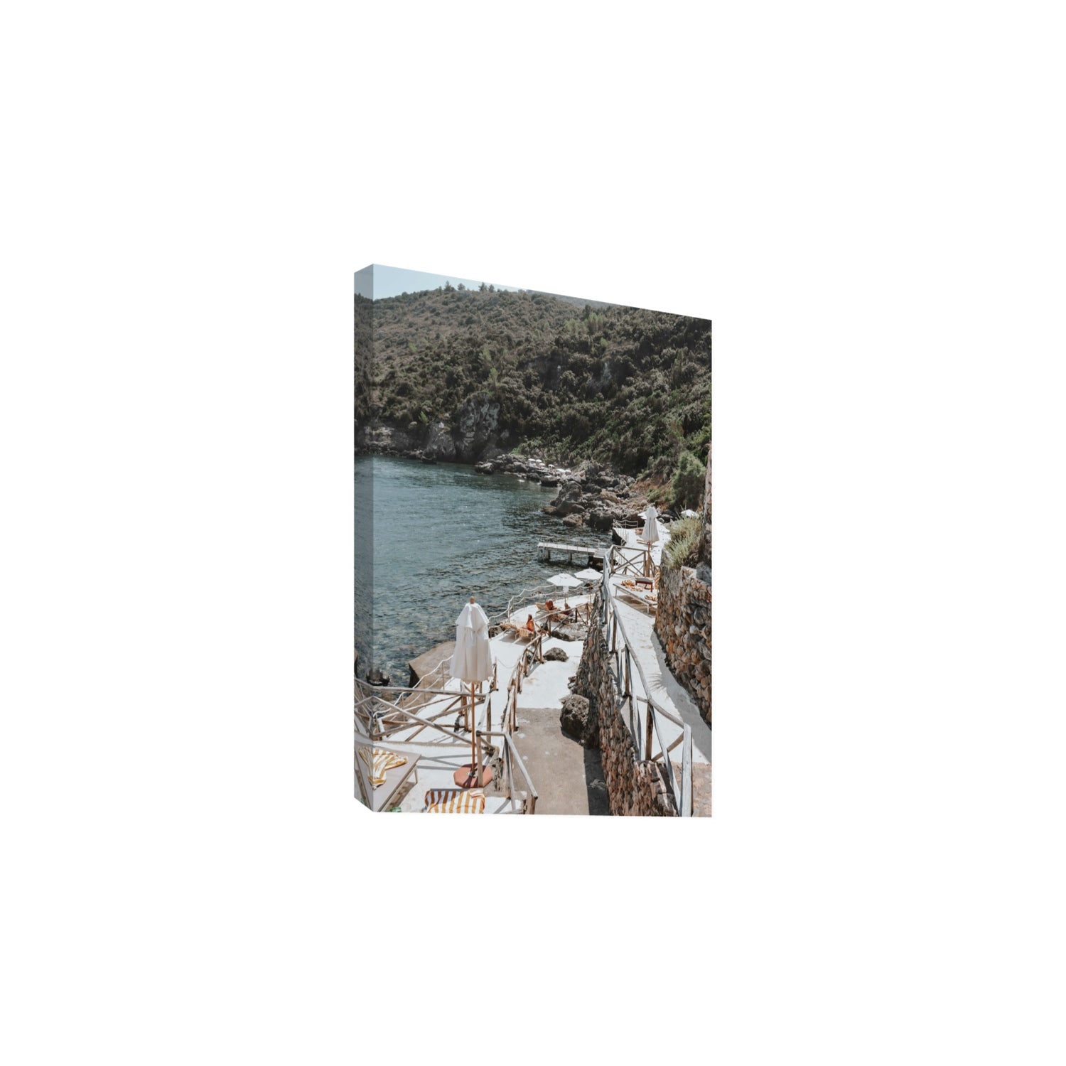 L'Estate Tuscany coastal Italian wall art Large stretched canvas print