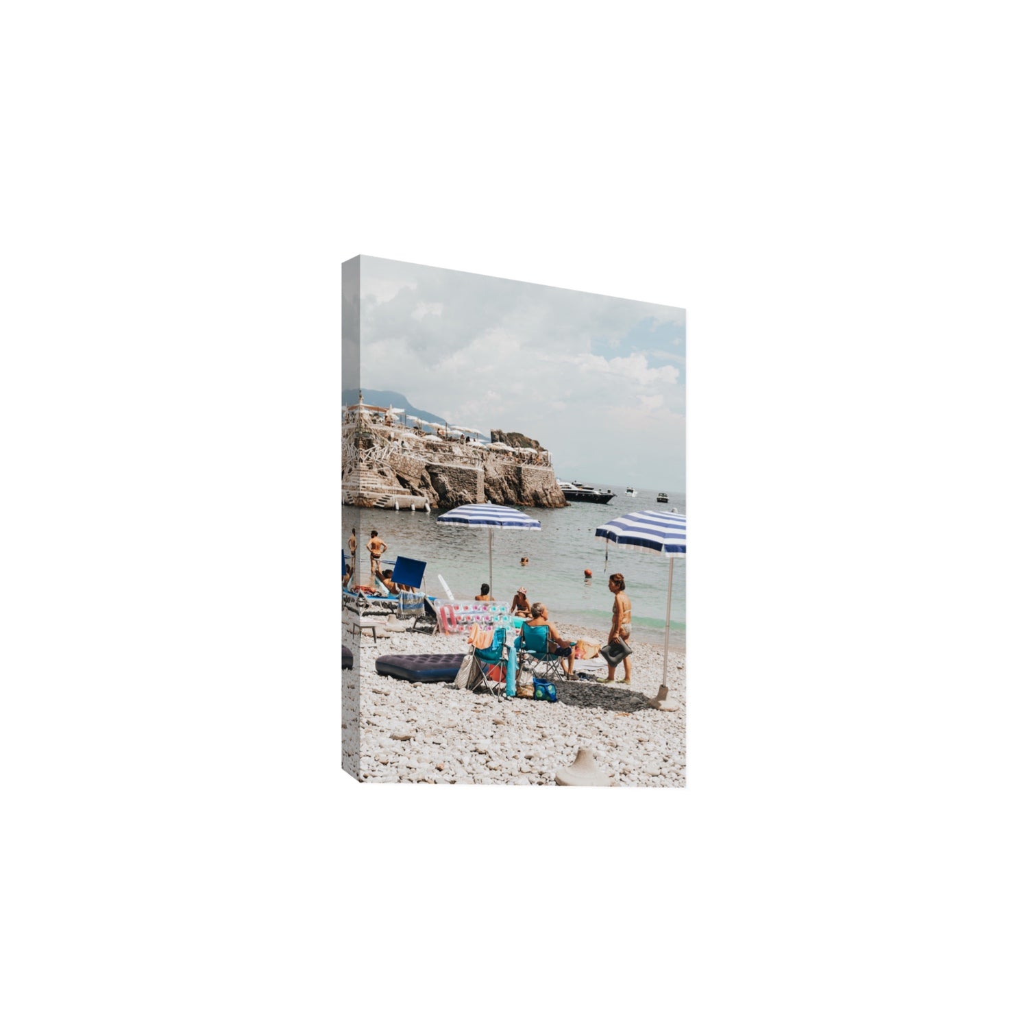 Couple Goals Nerano Amalfi Coast coastal wall art Large stretched canvas print