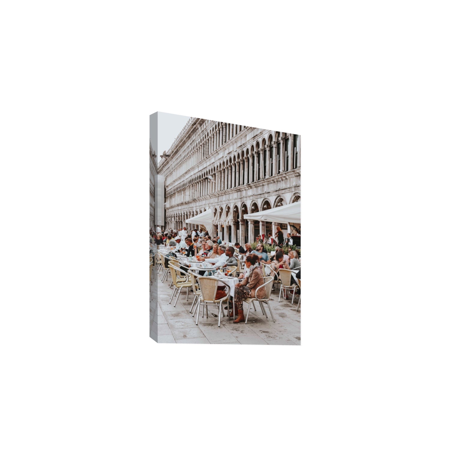 Lunchbreak Venice Italian wall art Large stretched canvas print