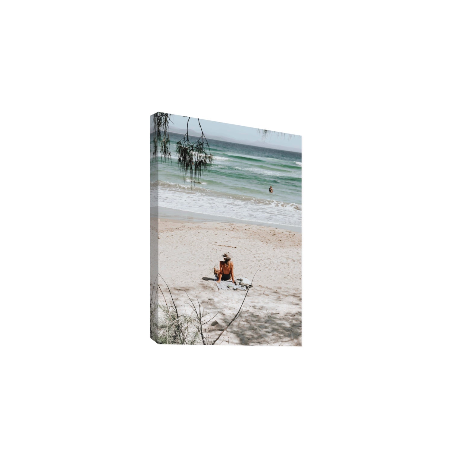 Take It Easy Byron Bay beach coastal decor wall art Large stretched canvas print