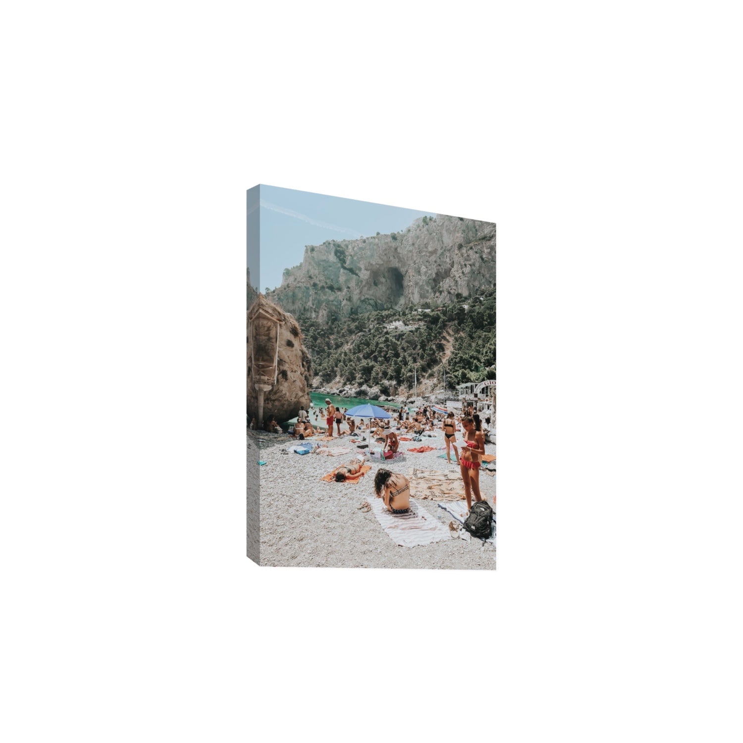 Marina Piccola Capri Mediterranean wall art Large stretched canvas print