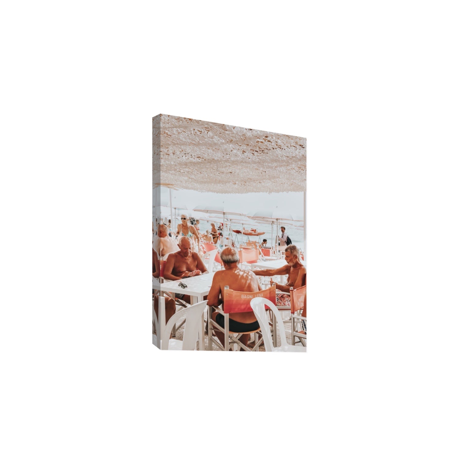 The Players fine art print, Alassio, Italy, Large, Stretched Canvas