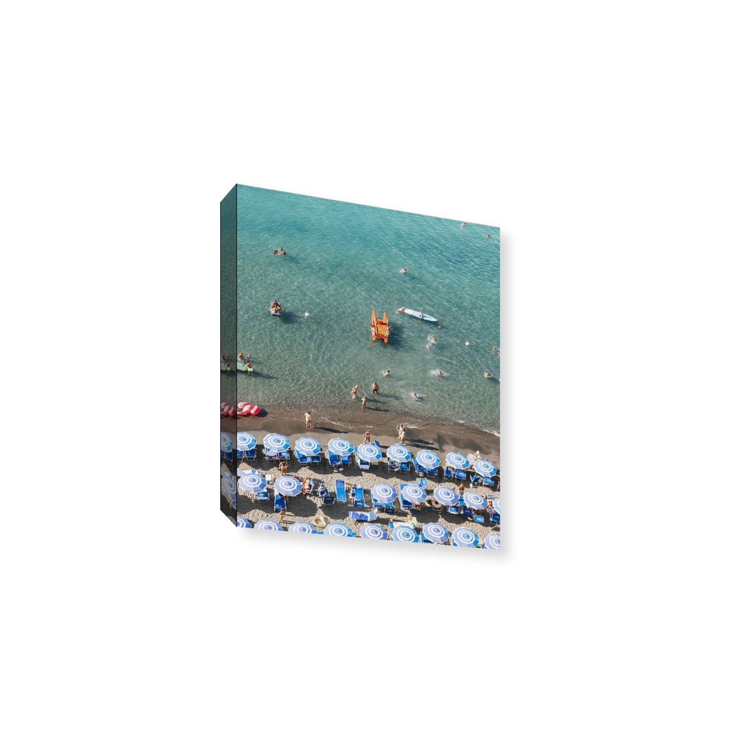 Aquamarine Oasis Sorrento Italian coastal wall art Large stretched canvas print
