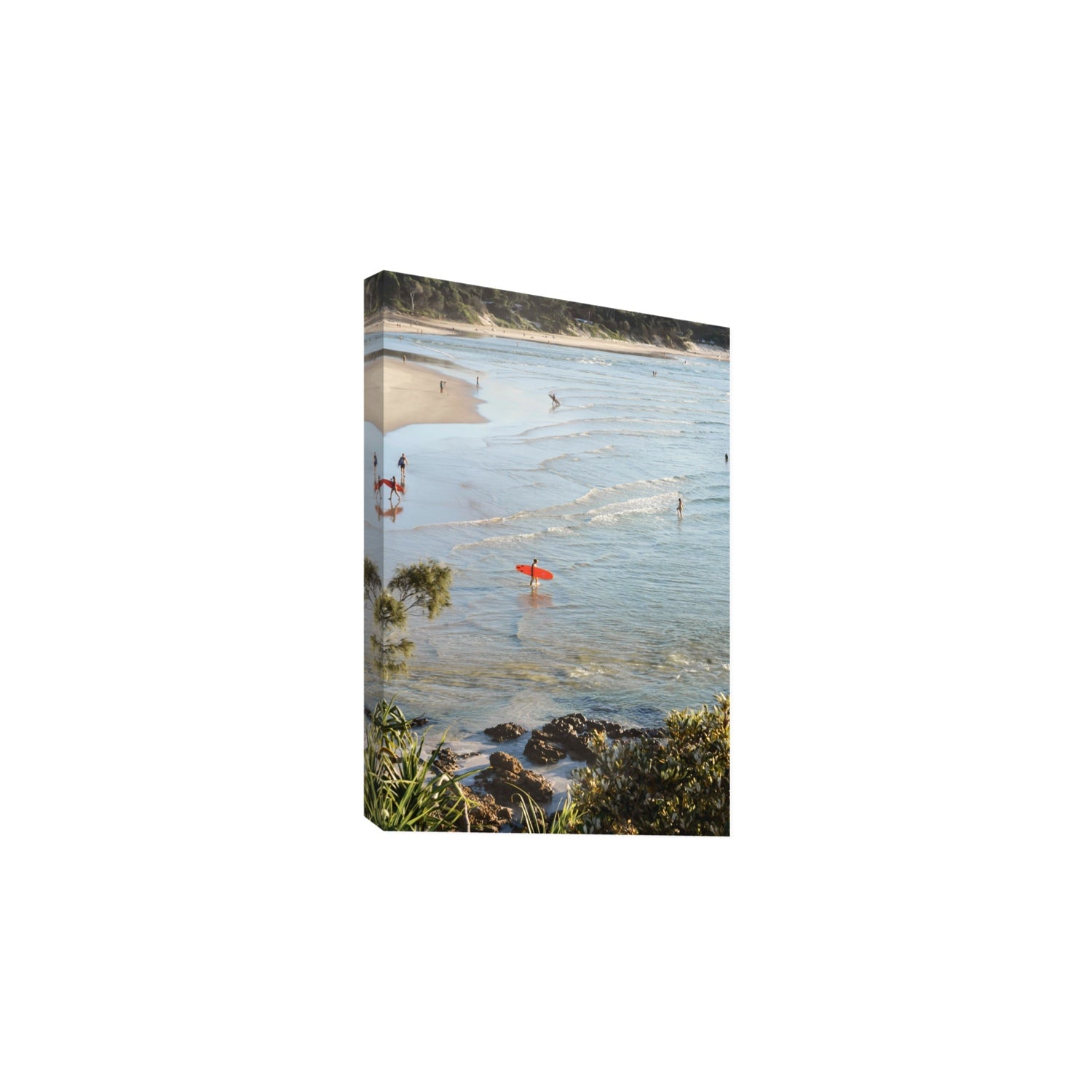 Seclusion Byron Bay Surf coastal wall art Large stretched canvas print