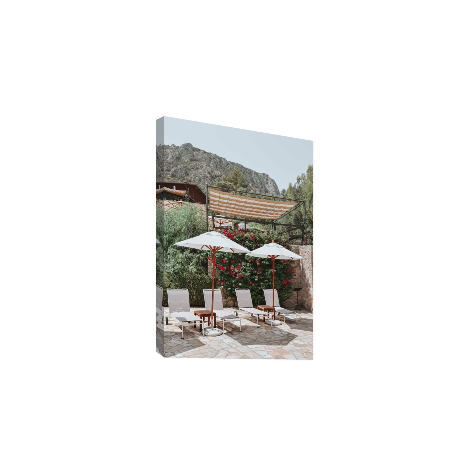 Shades of Leisure Tuscany coastal Italian wall art Large stretched canvas print
