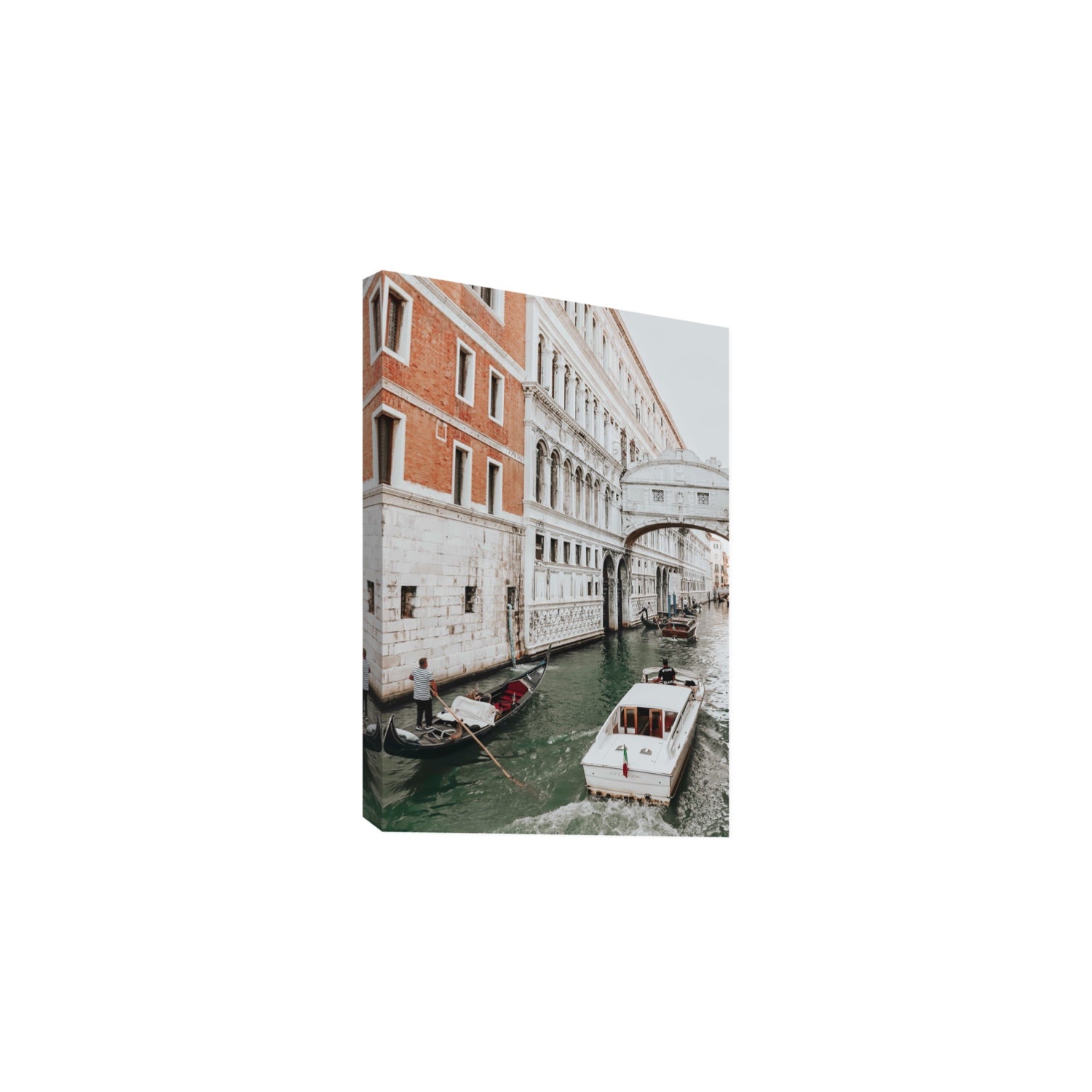 Under the Bridge Venice Gondola Italian wall art Large stretched canvas print