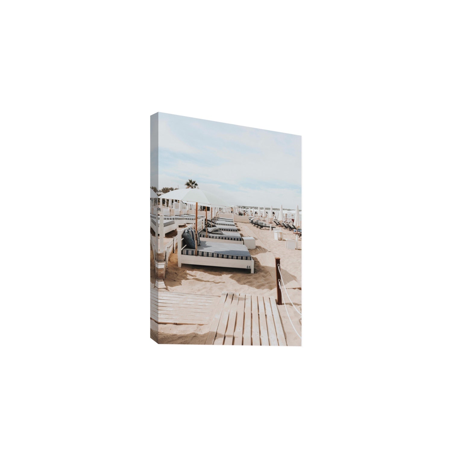 Coastal Repose Puglia beach Mediterranean fine art print Large stretched canvas print