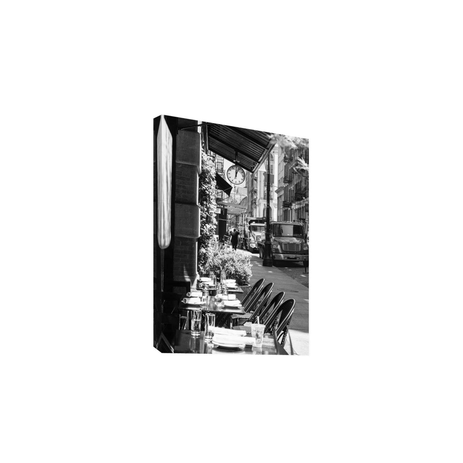 Mercer Street New York NYC Black & White wall art Large stretched canvas print