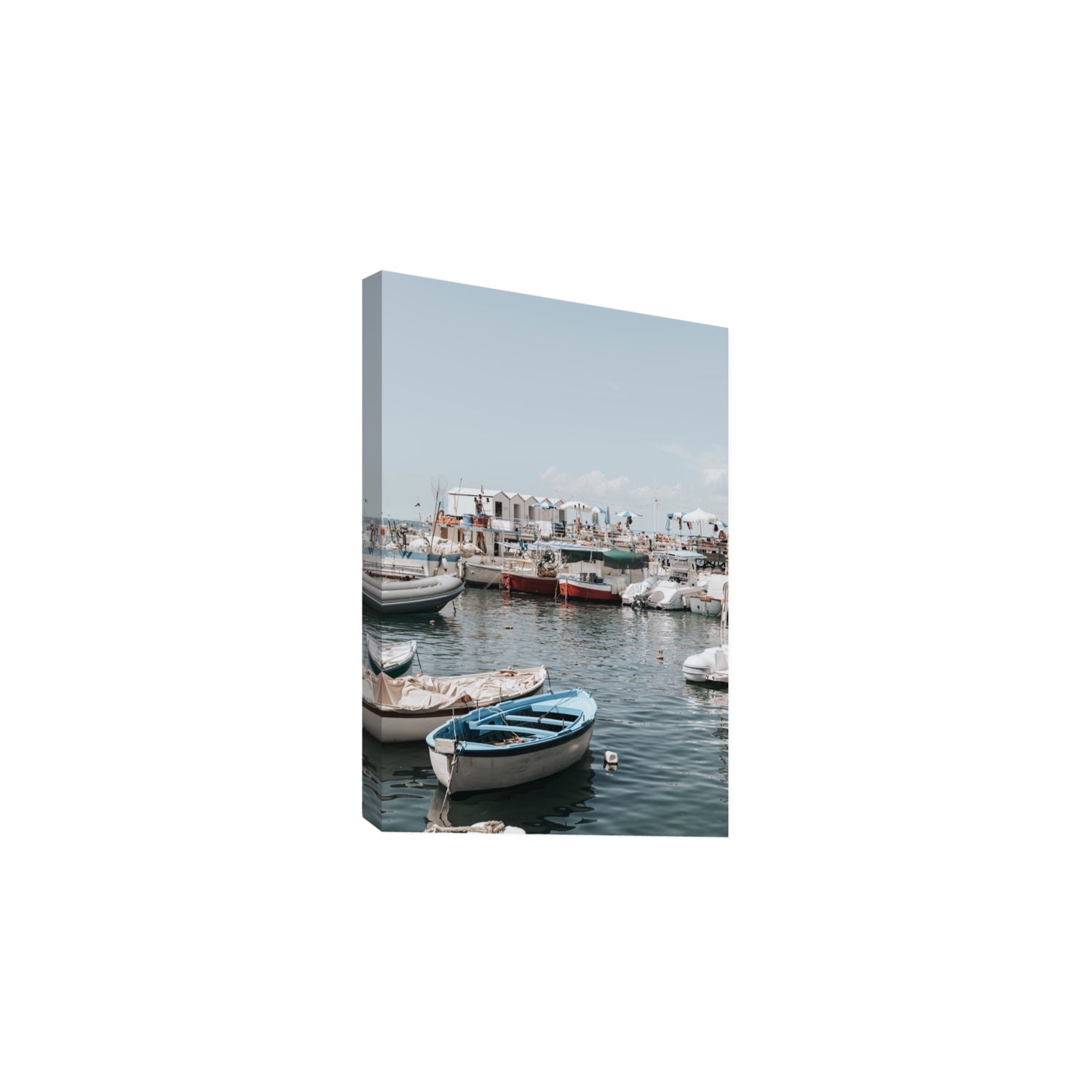Harbour Hues Sorrento coastal Carousel wall art Large stretched canvas print